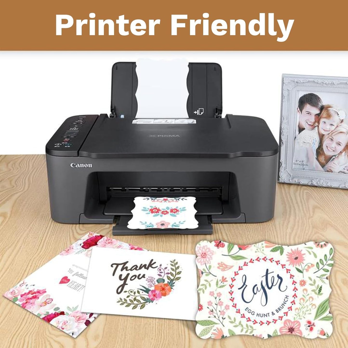 Goefun 100 Pack Blank Invitations with Envelopes, 5 x 7 Postcards and A7 Envelopes Self Seal for Wedding, Graduations, DIY Cards, Thank You Cards & All Occasion