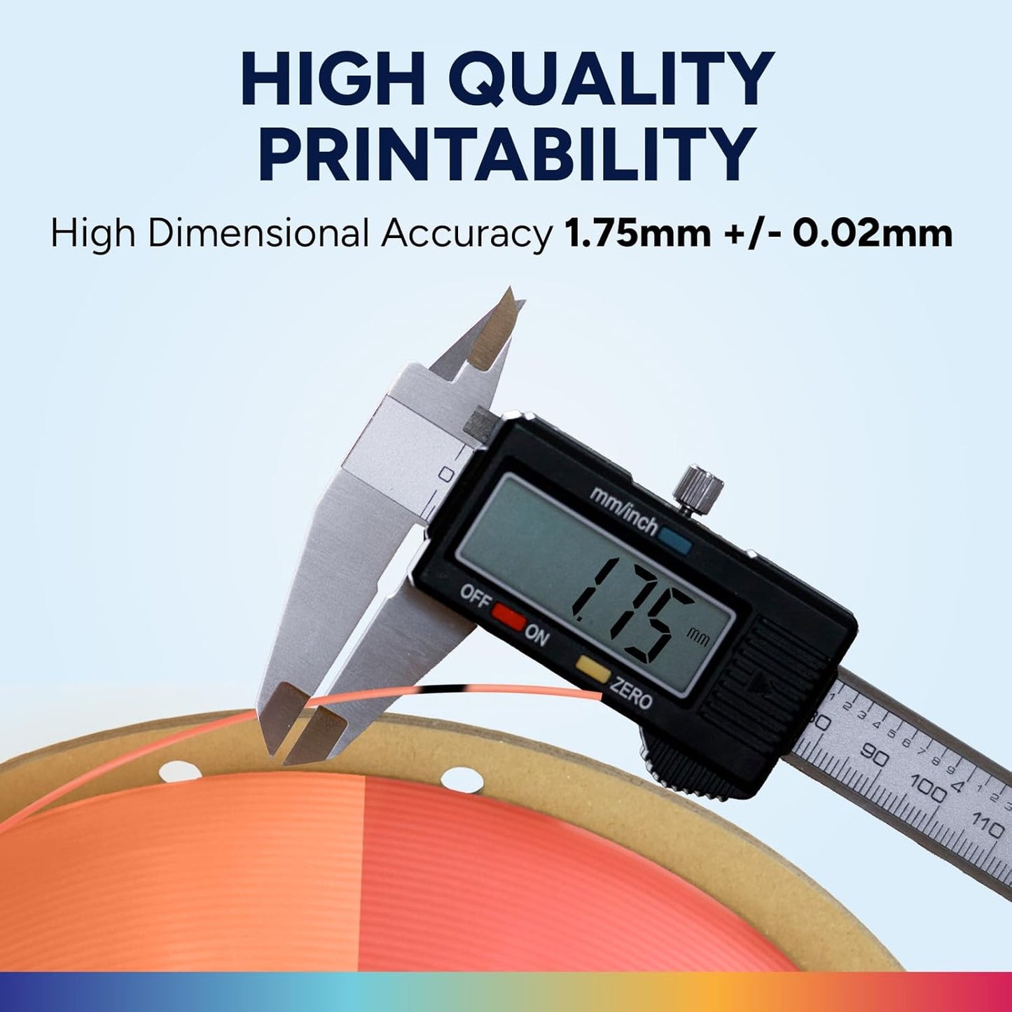 OVERTURE Glow PLA Filament 1.75mm 3D Printer Filament, 1kg Spool (2.2lbs), Dimensional Accuracy +/- 0.02 mm, Fit Most FDM Printer (Glow Red)