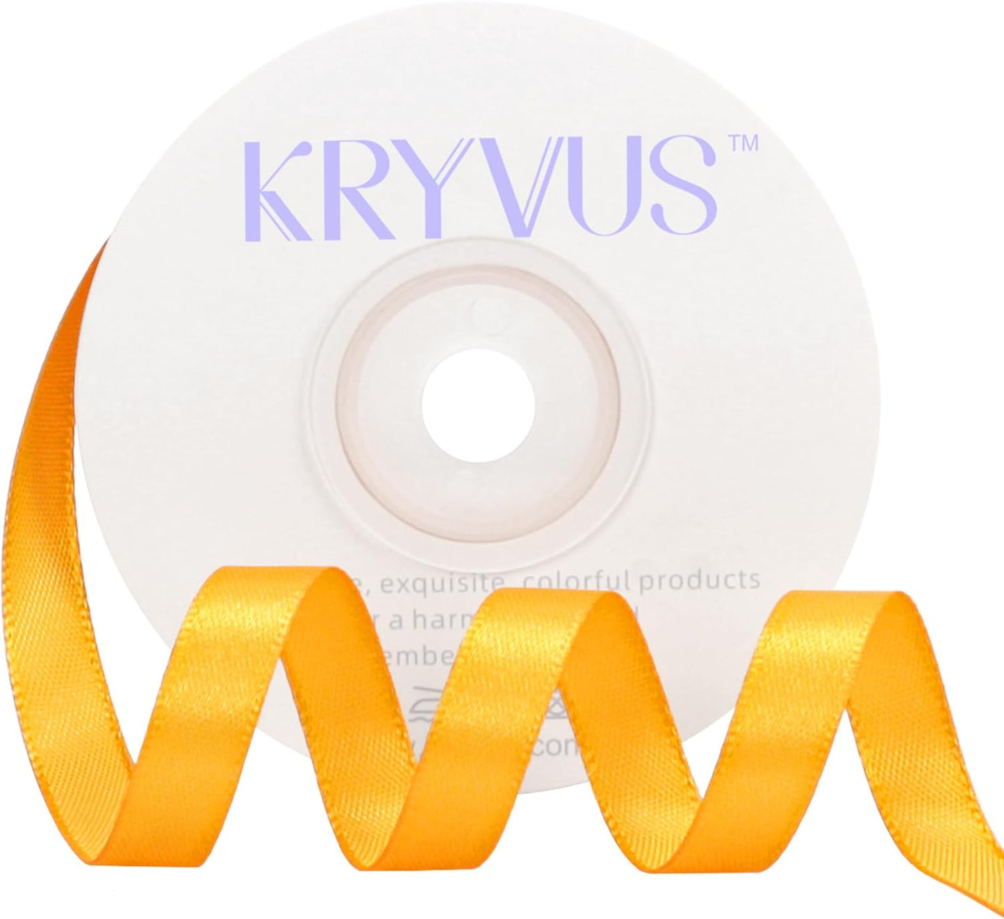 Yellow Satin Ribbon 3/8 inch X Continuous 25 Yards, Single Face Polyester Ribbon Perfect for Gift Wrapping, Flower Bouquet, Wedding Decor, Crafts, Bow Making, Sewing and More