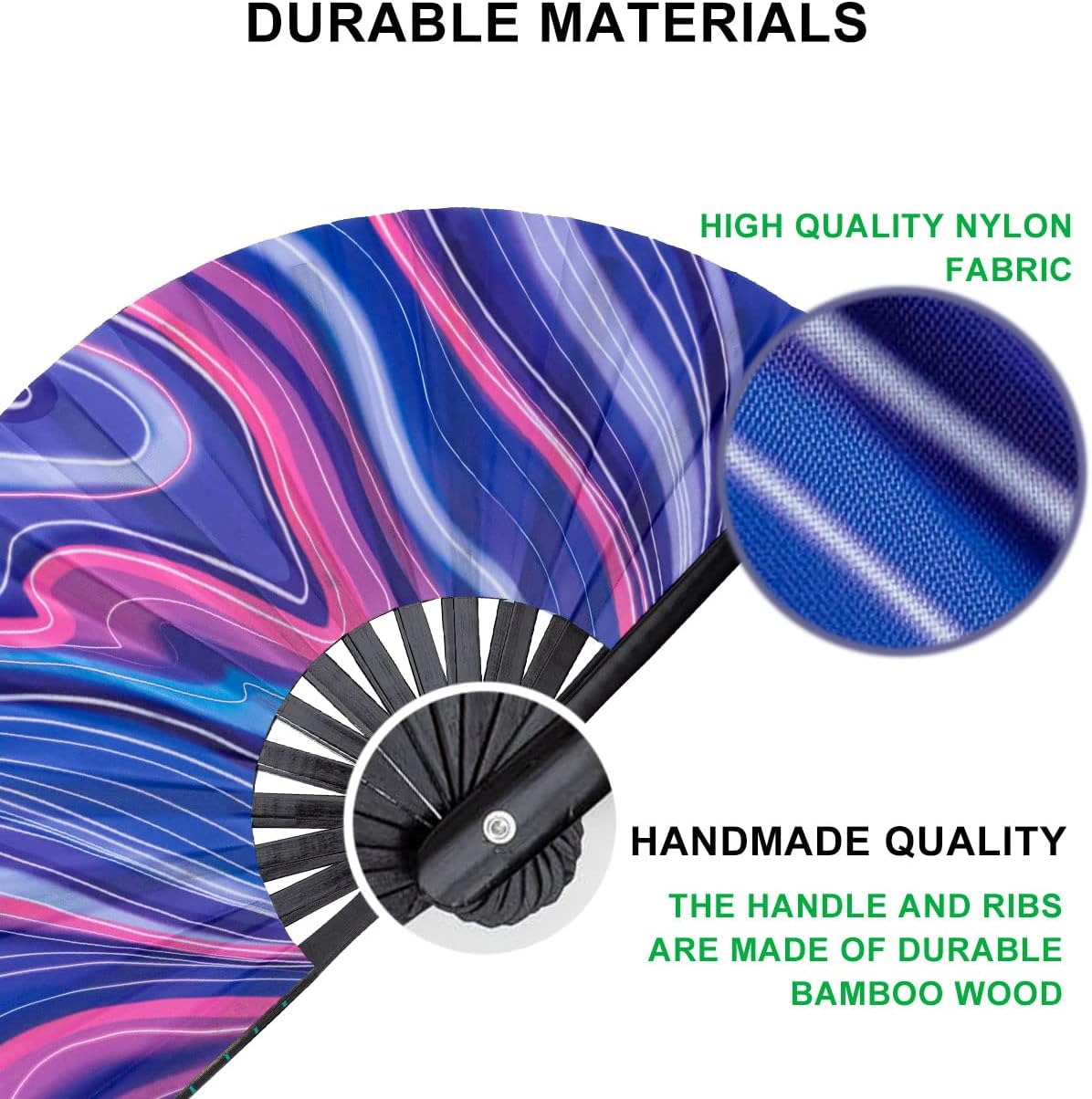 Amajiji Large Folding Hand Rave Fan Popping Fan for Line Dancing Clacking Fans for Boots On The Ground Dance,Party,Decoration,Festival (Purple Basses)