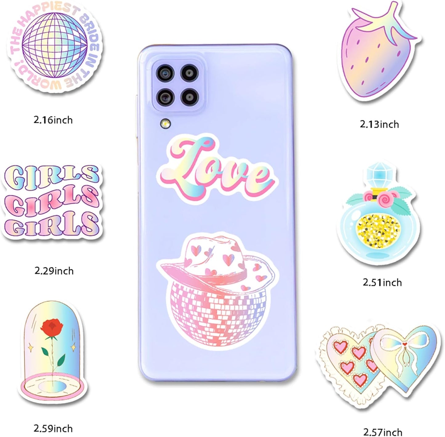 100pcs Bachelorette Theme Waterproof Vinyl Stickers - Bachelorette Decor & Party Favors, Bridesmaid Favor + Bride to Be