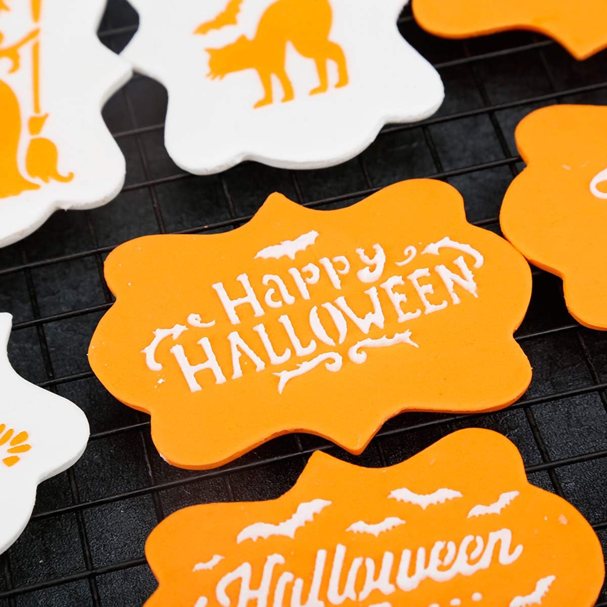 8 PCS Plaque Frame Cookie Cutters, Stainless Steel Plaque Plate Cookie Cutter Fondant Cake Decorating Tools for Birthday Wedding Baby Shower Christmas Cookies Fondant Decorations