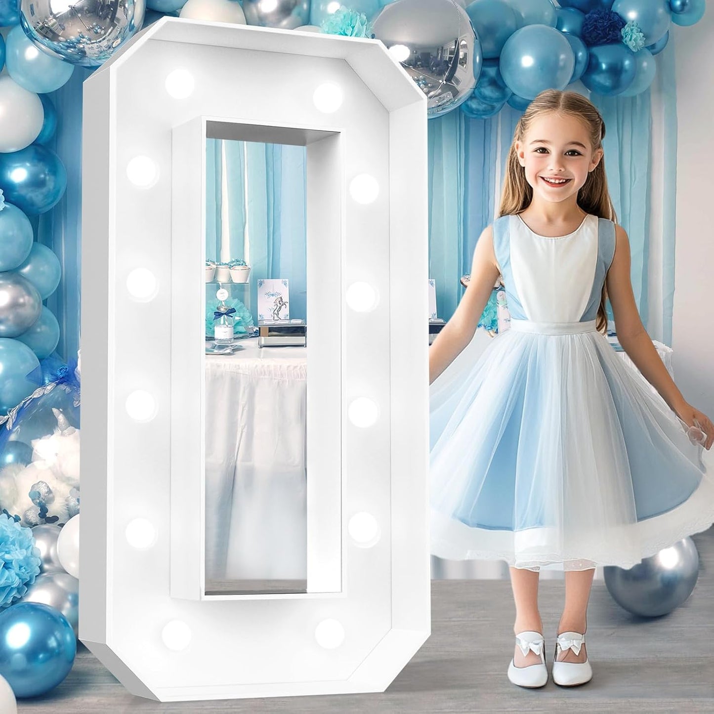 Ledido 4FT Marquee Light Up Letters, Cool White Light Up Letters Large Marquee Letter for Party Decorations, Mosaic Letter O for Balloons, Wedding Birthday Graduation Decor