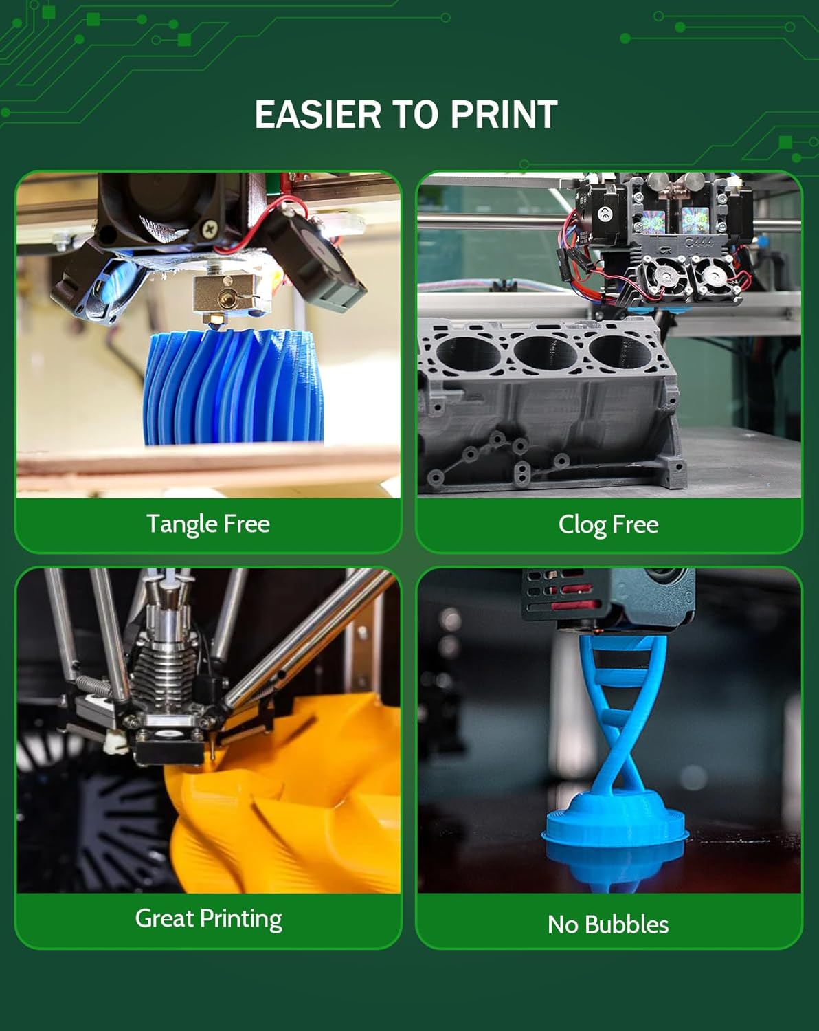 DURAMIC 3D PLA Glow Blue in The Dark Filament 1.75mm 1Kg, 3D Printing Luminous Filament 1.75mm Dimensional Accuracy +/- 0.02 mm, Fit Most FDM 3D Printers