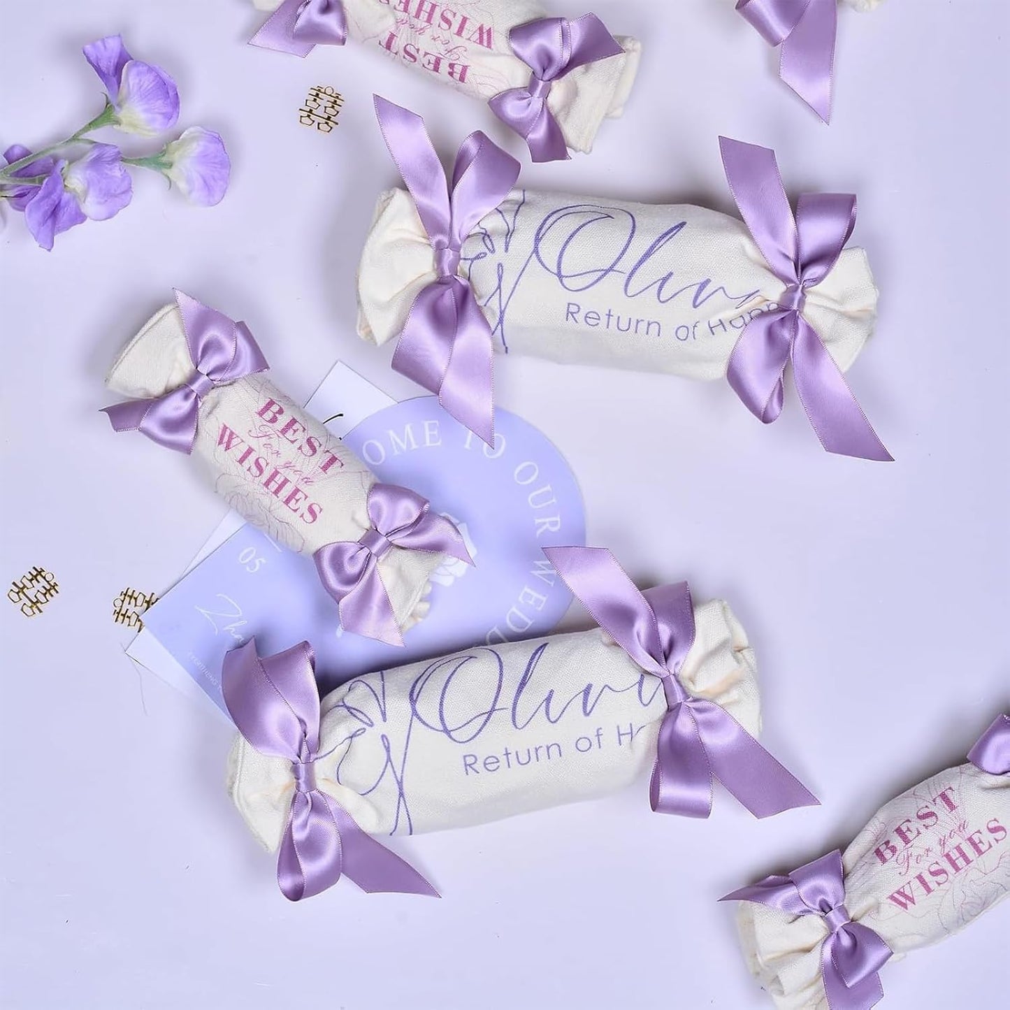 1 Inch Light Purple Satin Ribbon 50 Yards Solid Fabric Ribbons for Gift Wrapping, Crafts, Floral Arrangements, Wedding, Party, Holiday Decor