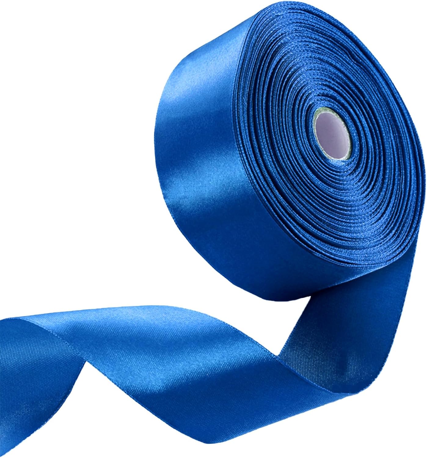 1-1/2" x 50 Yards Royal Blue Satin Ribbon Single Faced Fabric Ribbons for Gift Wrapping, Crafting, Floral Arrangements, Flower Bouquet, Wedding, Home Decor