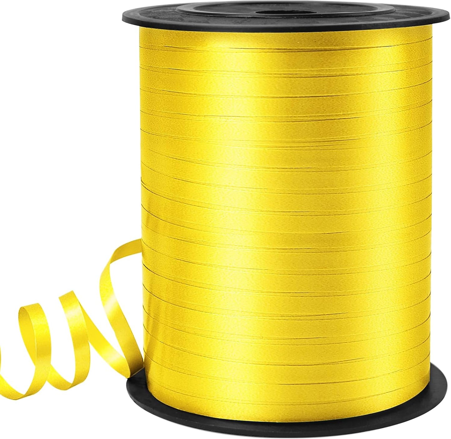 Yellow Curling Ribbon, Balloon String 500 Yard for Gift Wrapping, Curly Ribbons, 3/16" for Florist Flower, St Patricks Day, Valentines Day