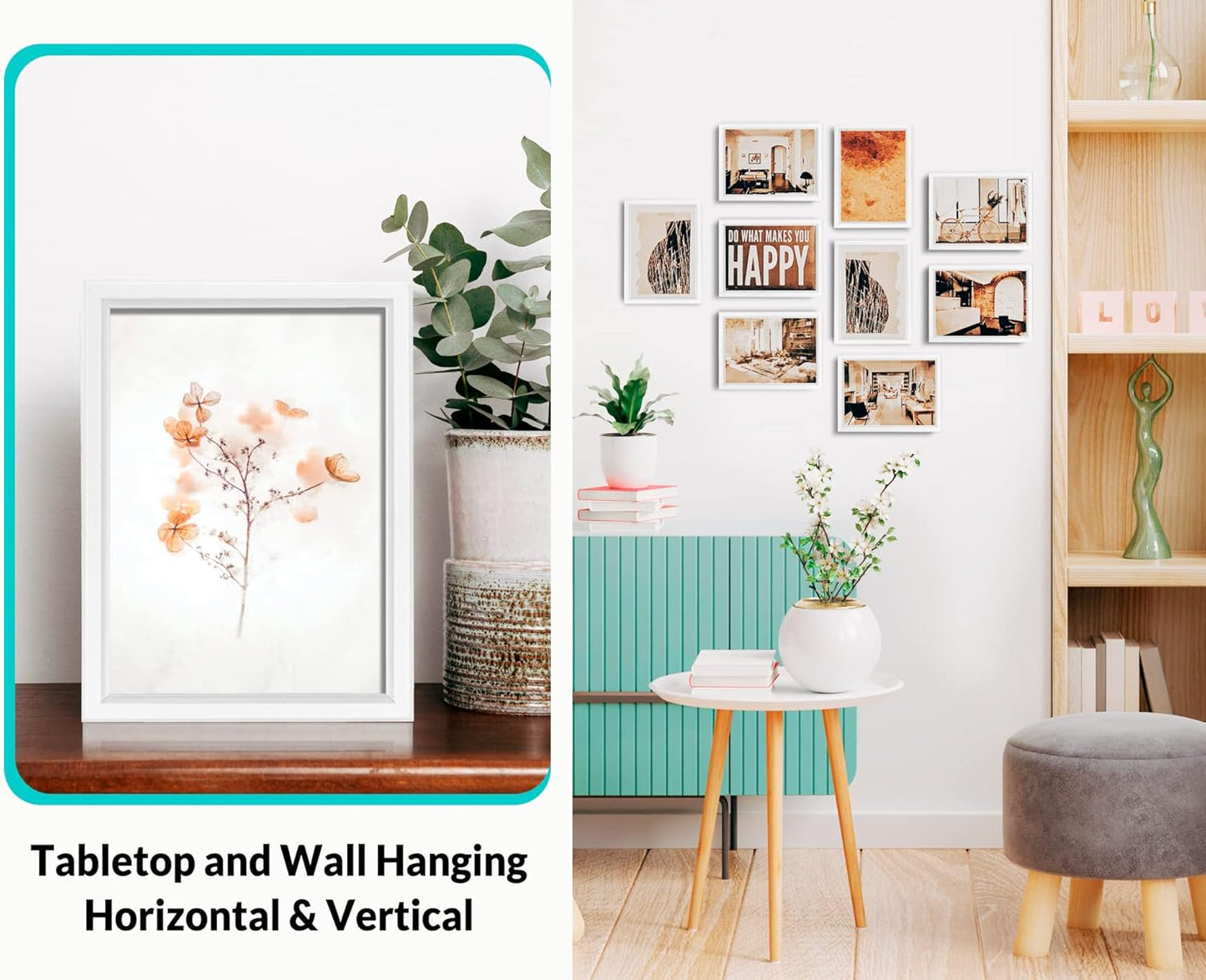 LaVie Home 4x6 Picture Frames (12 Pack, White) Simple Designed Photo Frame with High Definition Glass for Wall Mount & Table Top Display, Set of 12 Classic Collection