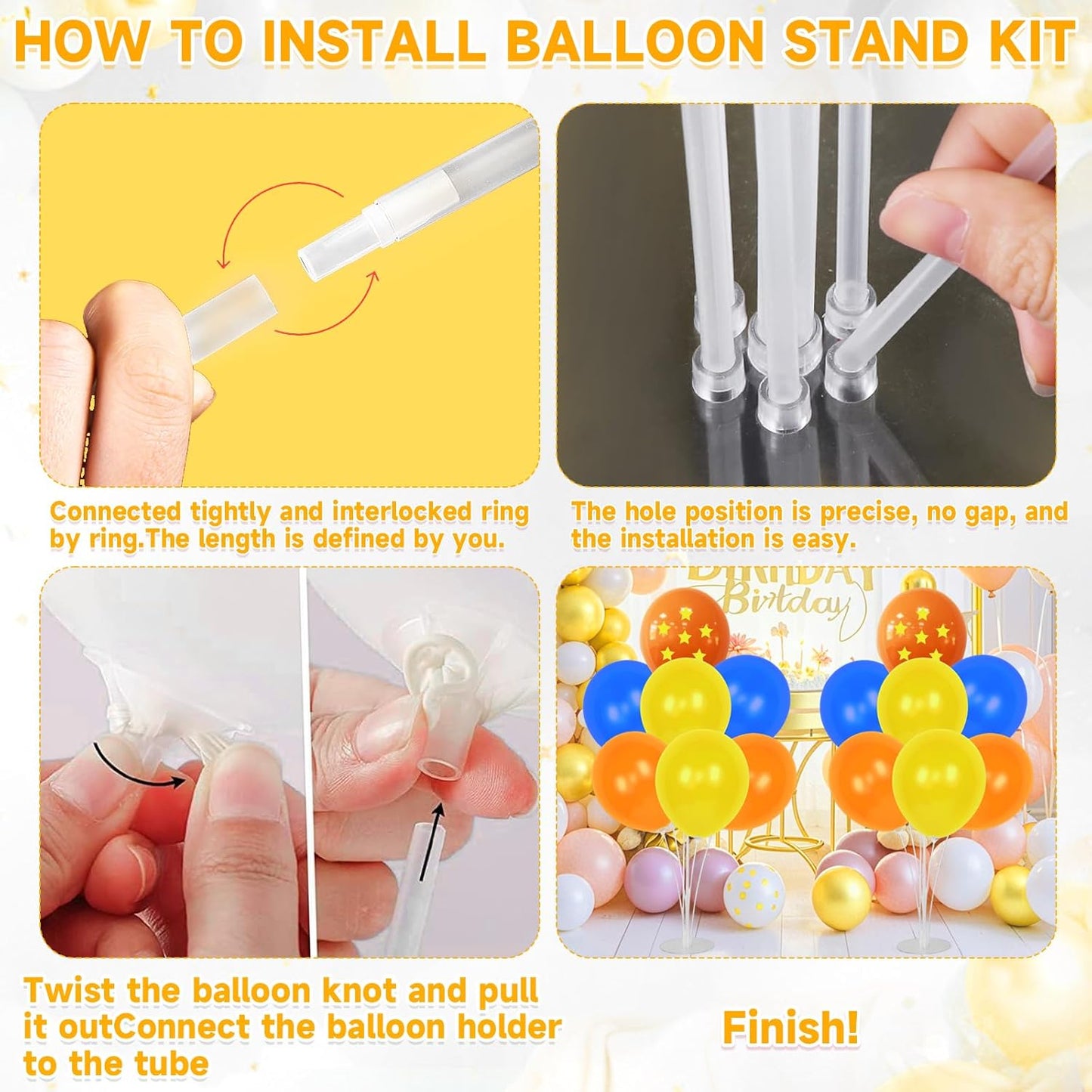 Party Balloons Stand Kit Foil Balloons Themed Party Balloon Centerpiece for Tables Birthday Party Decorations