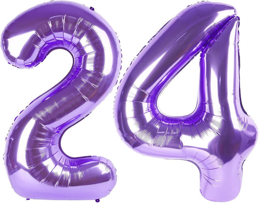 Purple Number 24 Balloon