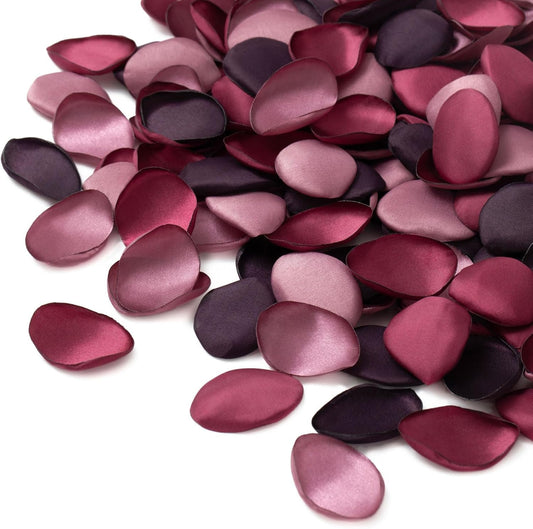 Ling's Moment Rose Petals, Silk Flower Petals for Wedding/Aisle/Flower Girl Baskets/Table Centerpiece Décor,etc.Deep Purple 200pcs