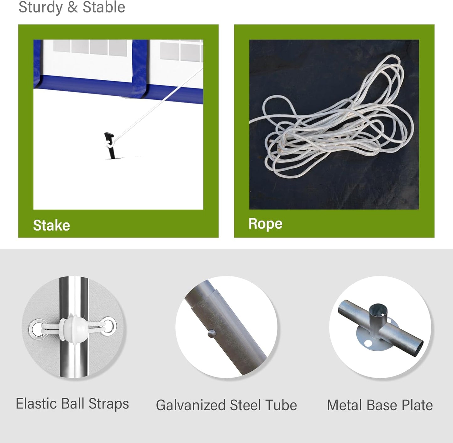 HERA'S PALACE 20'x 40' Outdoor Tents for Parties Large Canopy Tent with 14 Removable Sidewalls Heavy Duty Party Tent for Graduation Wedding and Birthday (Blue)