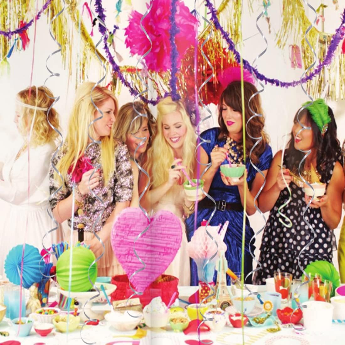 TONIFUL 500 Yards Curling Ribbon-Balloon Ribbon-Balloon String for Art&Craft Decor,Gift Wrapping,Ribbons and Bows for Christmas New Year Birthday Gifts (Silver)