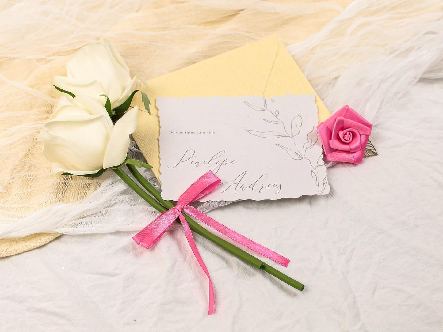 Hot Pink Satin Ribbon 1/4 inch X Continuous 50 Yards, Single Face Polyester Ribbon Perfect for Gift Wrapping, Flower Bouquet, Wedding Decor, Crafts, Bow Making, Sewing and More