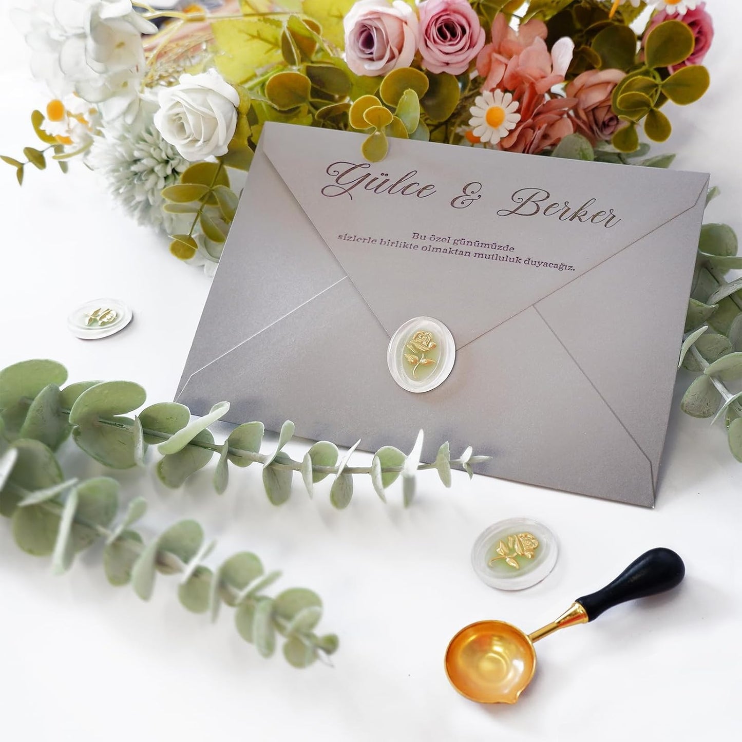 50 Pack 5x7 Envelopes Letter Size, Grey A7 Envelopes Self Seal for Wedding Invitation, Envelope 5.4x7.6 for Greeting Cards, Photos, Baby Shower, Graduation, Thank You Cards, Announcements