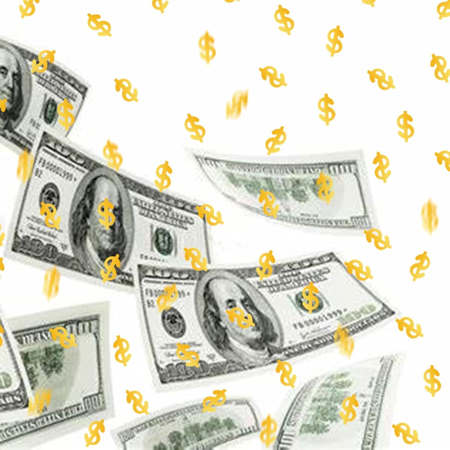 Confetti Dollar American Dollor Sequins Table Metallic Foil Confetti for Casino Wedding Birthday Festival Party Decoration 1.6OZ (Dollor)