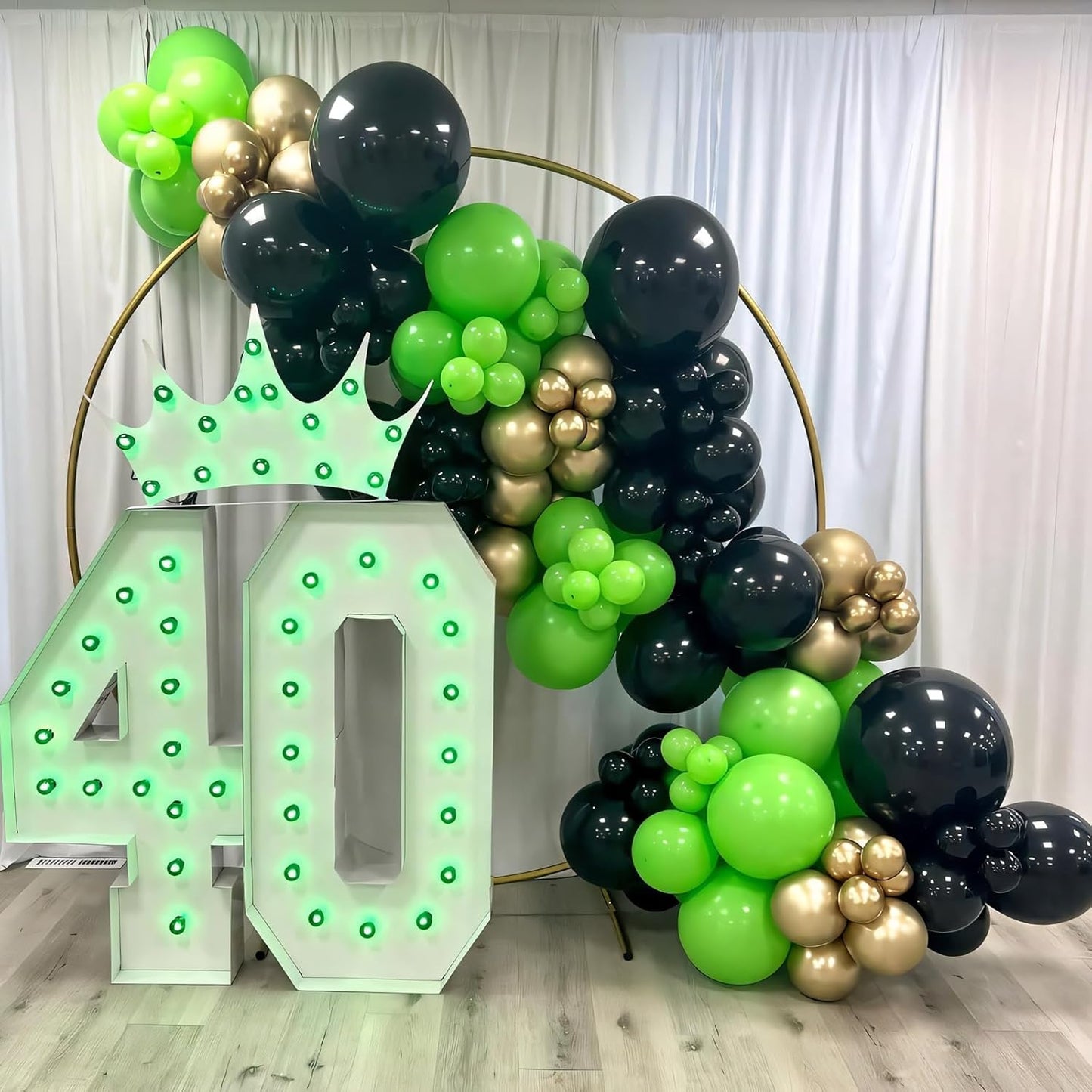 110pcs Lime Green Balloons 12 Inch Light Green Latex Balloon Arch Kit for Birthday Baby Shower Anniversary Graduation Wedding Party Decorations