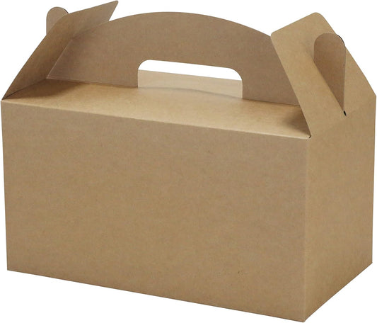 HUAPRINT Brown Treat Boxes Large Bulk,Gable Boxes 30 Pack 9.45x5x5Inches,Party Favor Boxes Goodie Boxes for Birthday Party Baby Shower Wedding Christmas