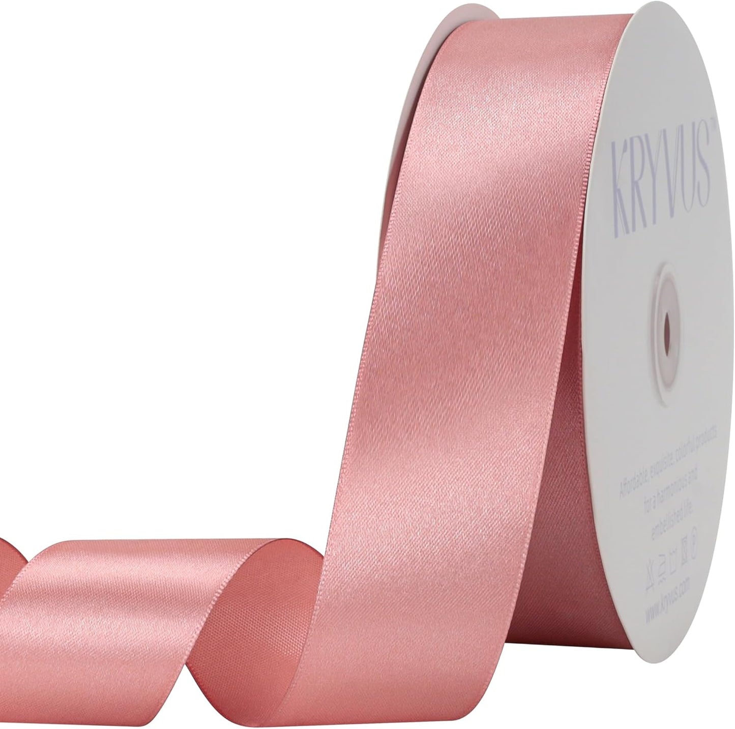Rose Gold Satin Ribbon 1-1/2 inch X Continuous 100 Yards, Single Face Polyester Ribbon Perfect for Gift Wrapping, Flower Bouquet, Wedding Decor, Crafts, Bow Making, Sewing and More