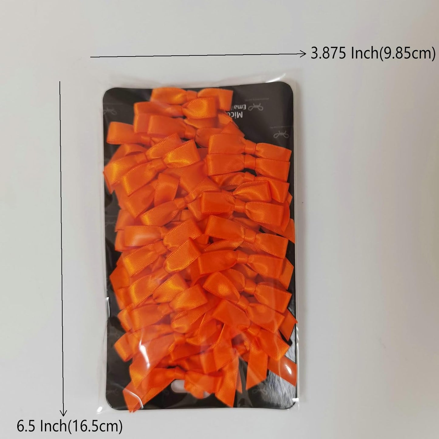 50pcs 1-1/2" Mini Orange Satin Ribbon Bows Without Twist Ties for Crafts Gift Wrapping Packing Christmas Decoration (Orange)