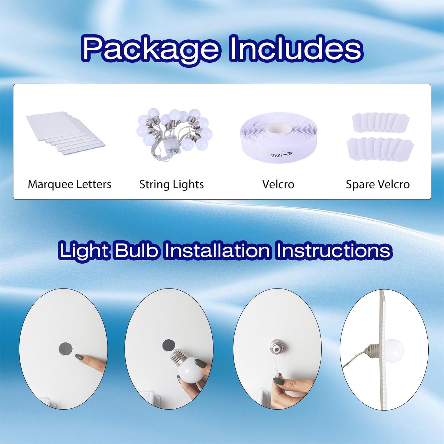 4FT Marquee Plastic Letters L - Light up Letters L Are Made from Corrugated Plastic Board - Quick Assembly Without Tools, Disassembled Components Can Be Used for Garage Sale Signs, Yard Sale Signs