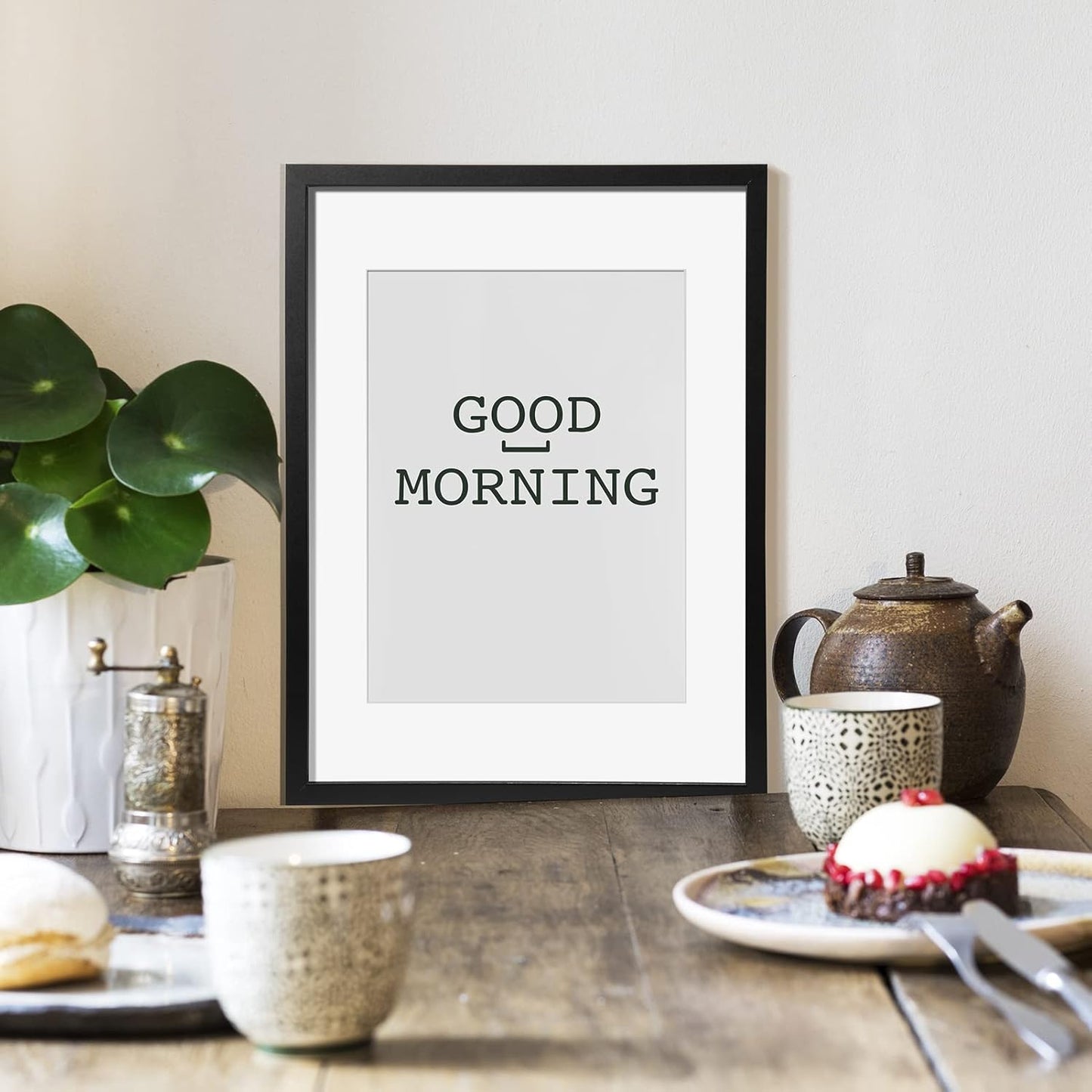 TWING 12 x 16 Picture Frames Set of 6, Display Pictures 8.5x11 with Mat or 12x16 Without Mat, Large Photo Gallery Wall Frame Set Wall Mounting Black Composite Wood