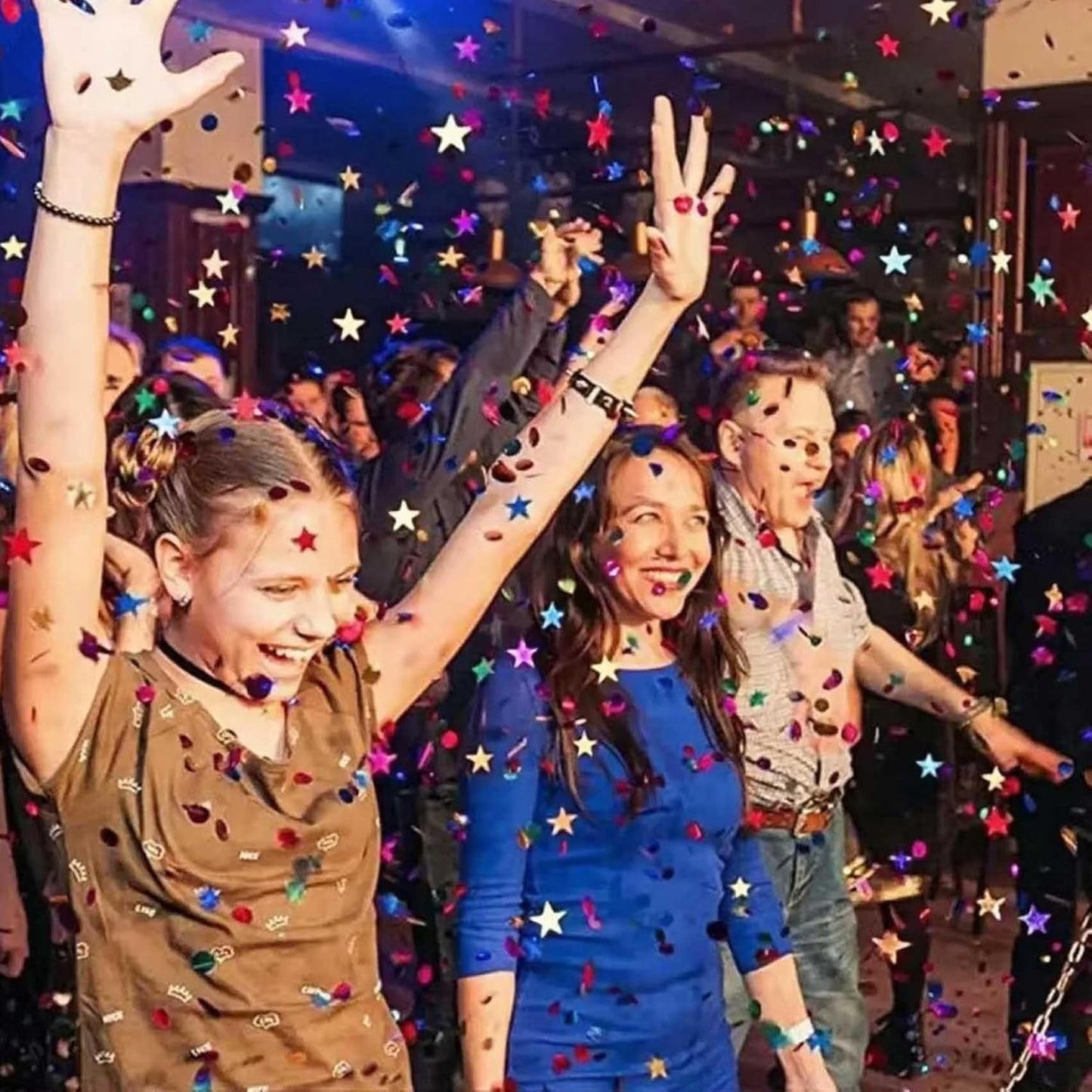 Silver Metallic Foil Star Confetti 0.78inch/2cm 8000PCS Table Confetti for Party Birthday Decoration or Filled Balloons