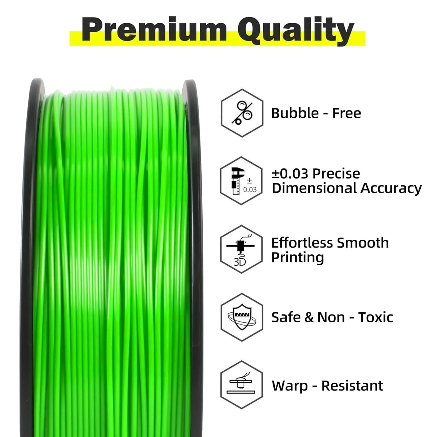 Geeetech TPU Filament 1.75mm – 95A Flexible 3D Printer Filament with High Elasticity, 1KG (2.2lbs) Spool, Dimensional Accuracy ±0.03mm, Fits Most FDM Printers, Green