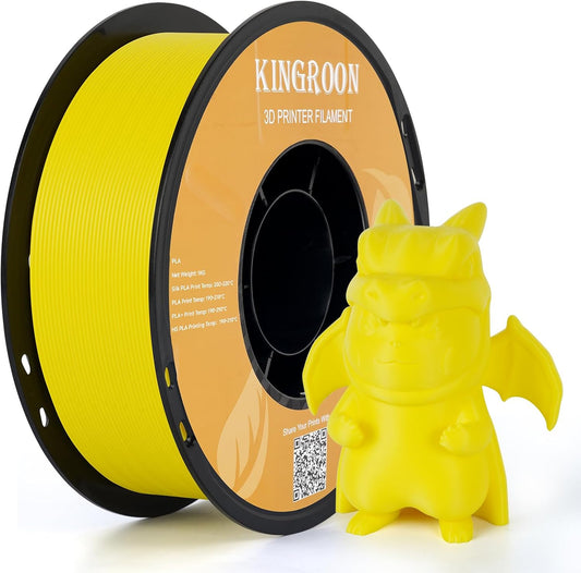 Kingroon PLA Filament 1.75mm 3D Printer Filament Lemon Yellow Pla 1kg Filament Dimensional Accuracy +/- 0.02mm, Fit Most FDM Printer,Lemon Yellow