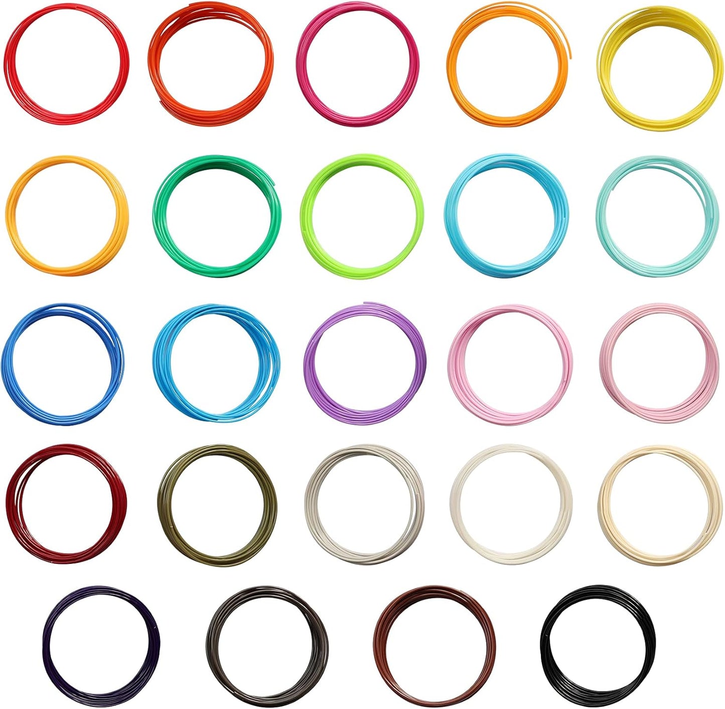MIKA3D 24 Colors 1.75mm ABS 3D Pen Printer Filament Refill, Each Color 3.5m, Total 84m ABS Material, Support for MYNT3D / SCRIB3D 3D Printing Pen, Not Fit for 3Doodler Pen