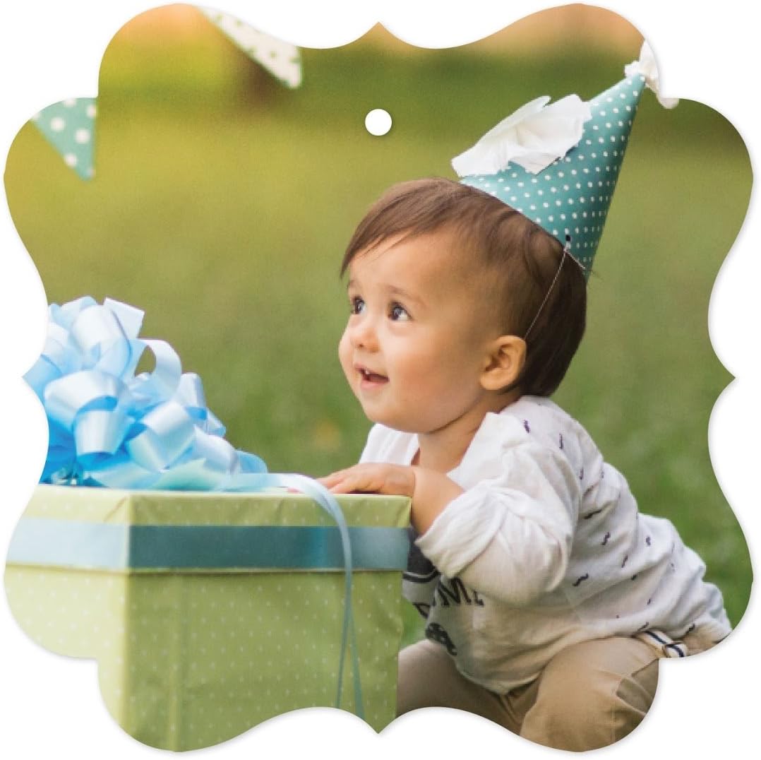 Andaz Press Bulk Photo Personalized Gift and Party Favors Collection, Fancy Frame Gift Tags, Custom Photo, 24-pack