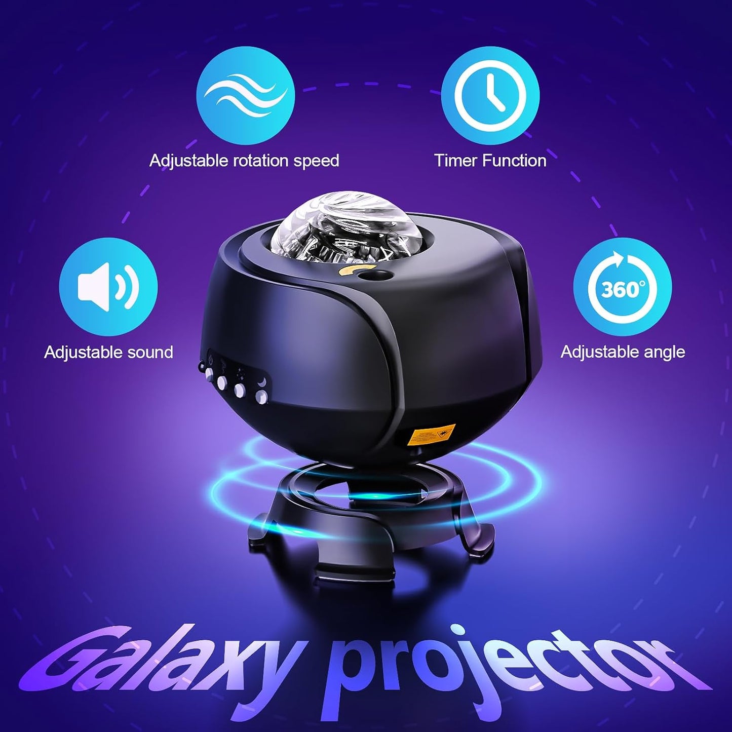 The Largest Coverage Area Galaxy Lights Projector 2.0, FLITI Star Projector, with Changing Nebula and Galaxy Shapes Galaxy Night Light
