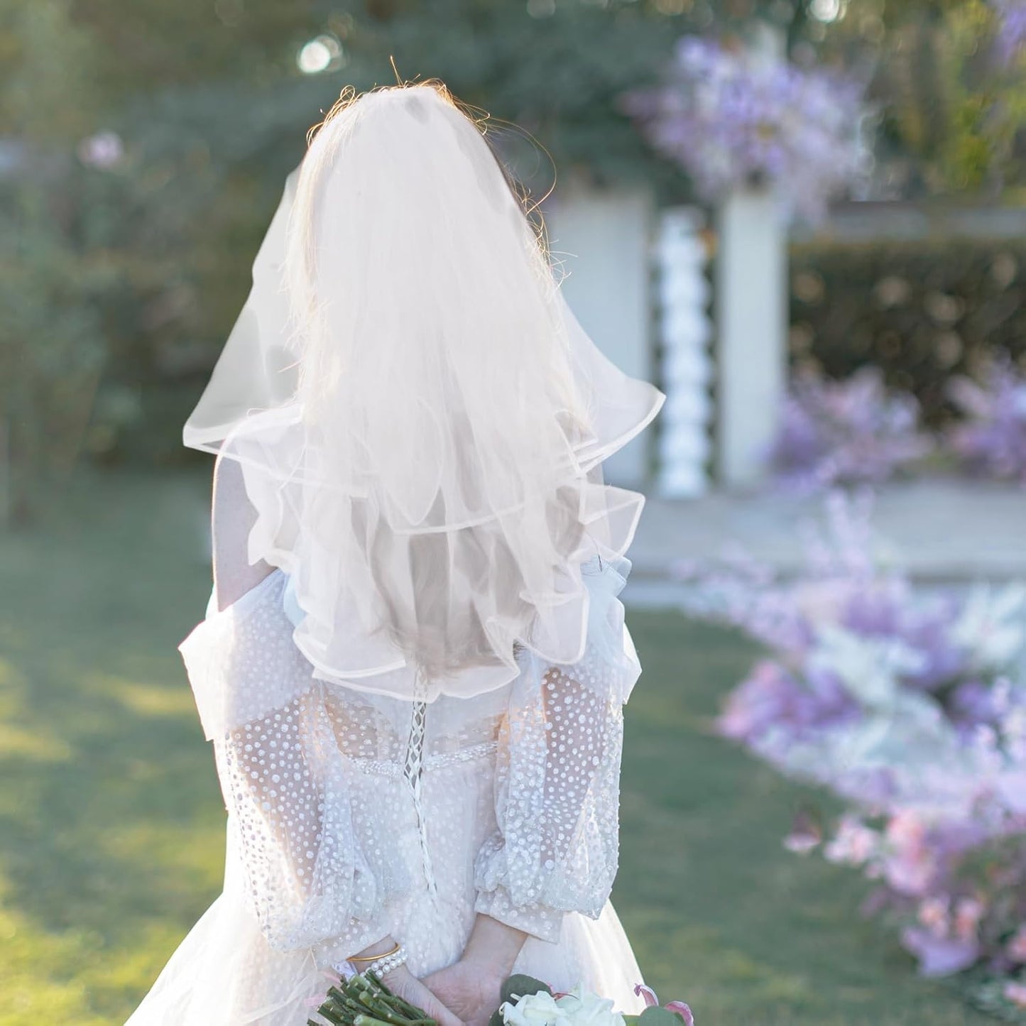 MVVM Bride Sash and Bachelorette Sashes Set | 3-Piece Bridal Headband with Tiara Veil, Sash, Veil for Bride to Be - Wedding Shower, Bachelorette Party