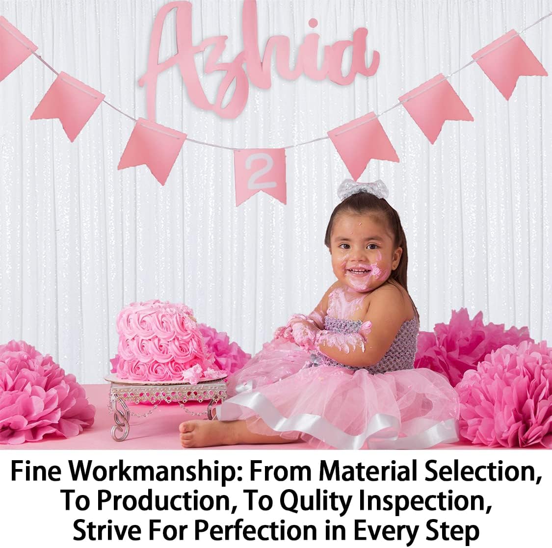 ShinyBeauty White Sequin Photo Backdrop 4x10FT (120") - Sparkly Glitter Photography Background 2 Panels for Christmas, Halloween, Xmas, Birthday Party Studio Decor - Premium Durable Event Backdrops