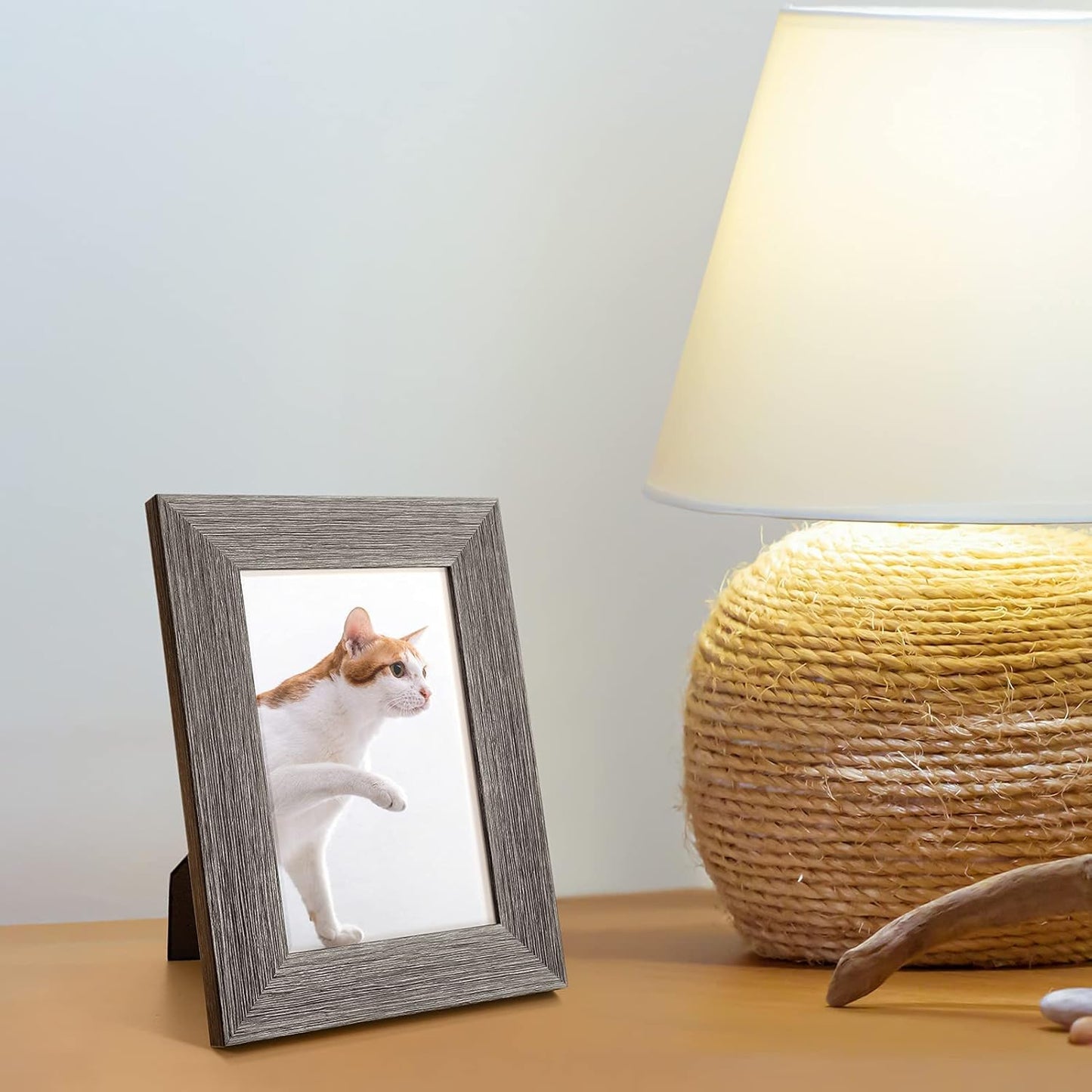 TWING 4X6 Picture Frames Collage Set of 6, Photo Collage Frame for Wall Decor or Table Top Display Gray