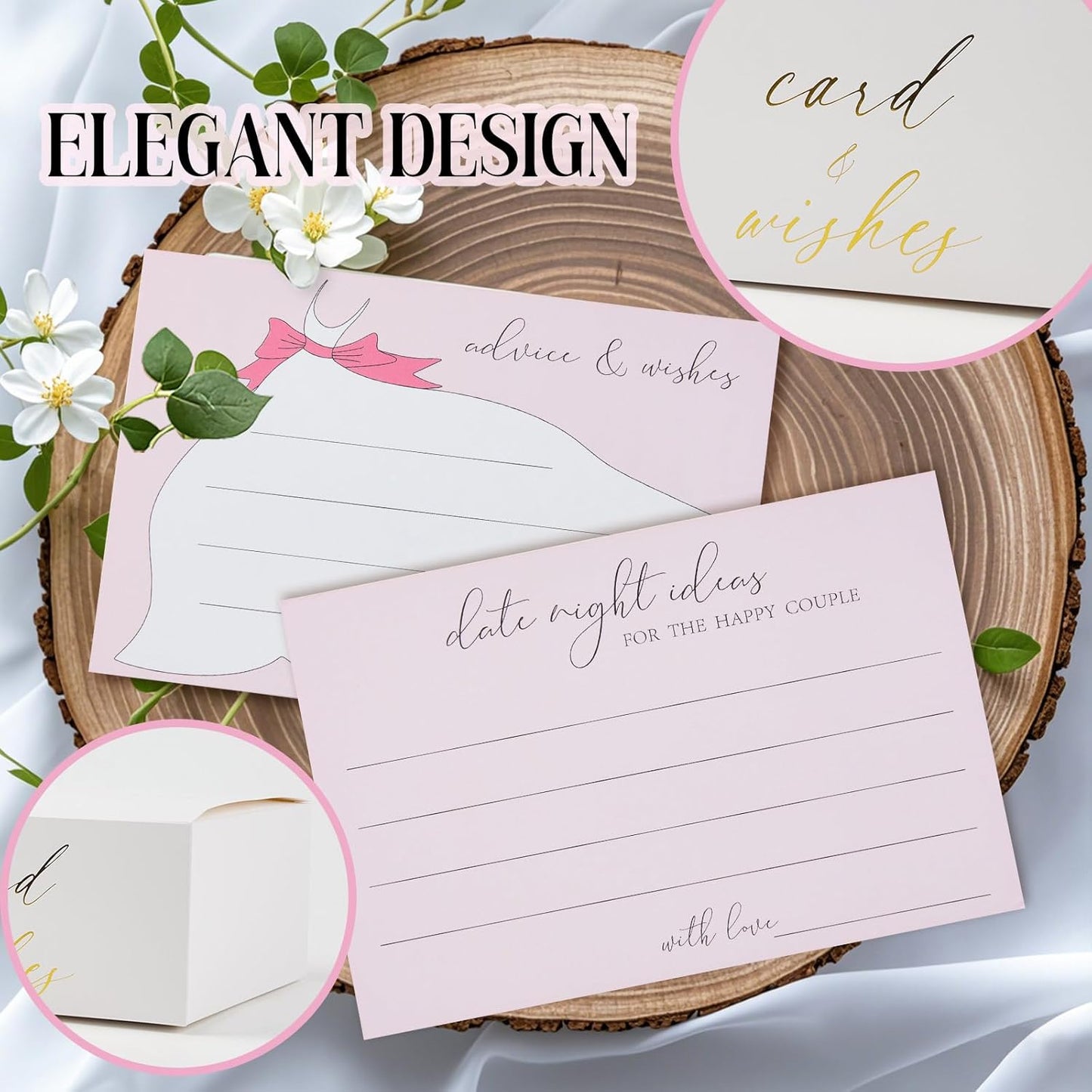 Bridal Shower Games Bridal Shower Advice Cards Wedding Games 50 Guests Advice and Wishes Dress Style