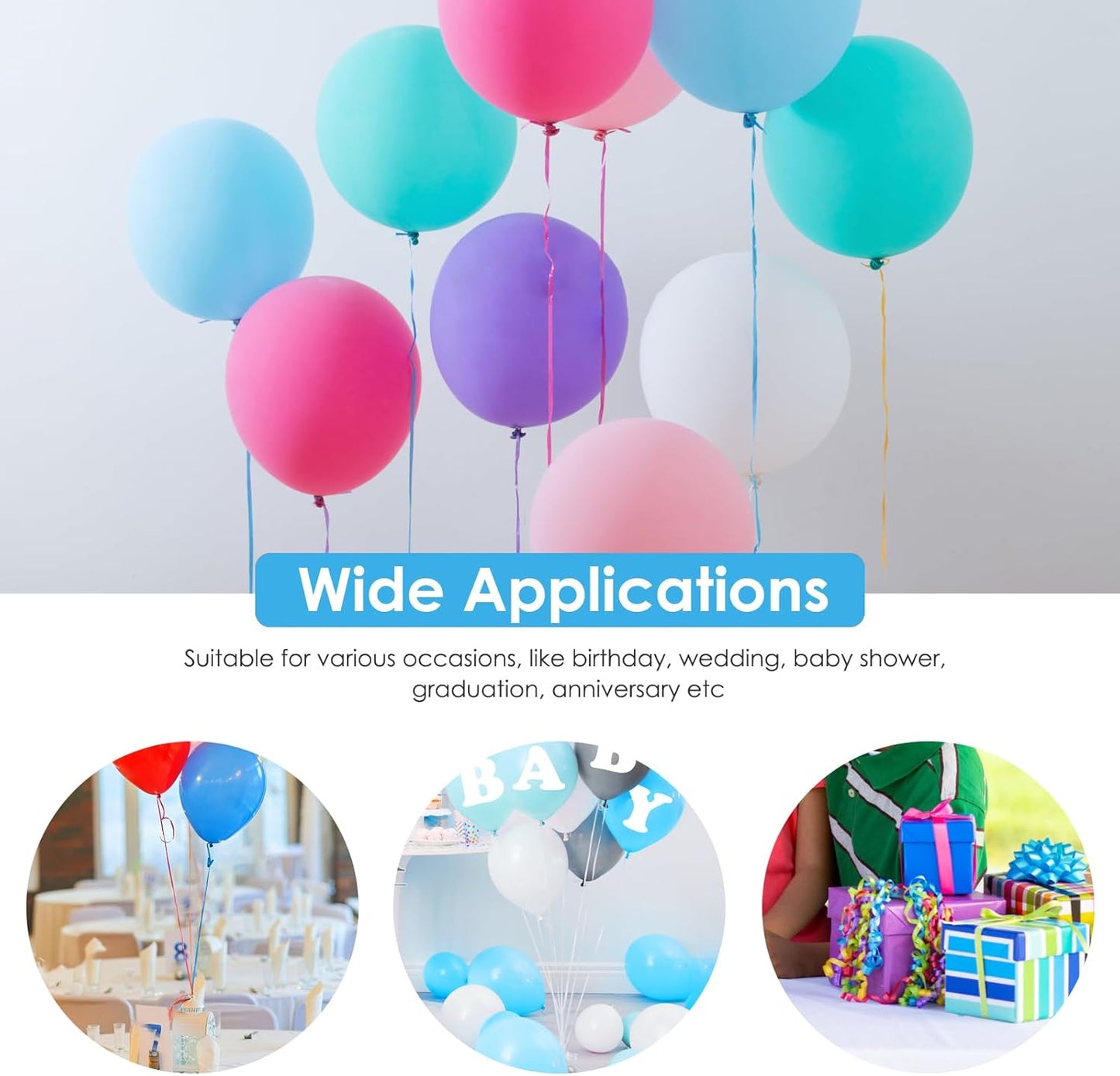 Light Blue Curling Ribbon, 500 Yard, Polyester, Perfect for Gift Wrapping, Balloons, Crafts & Celebrations