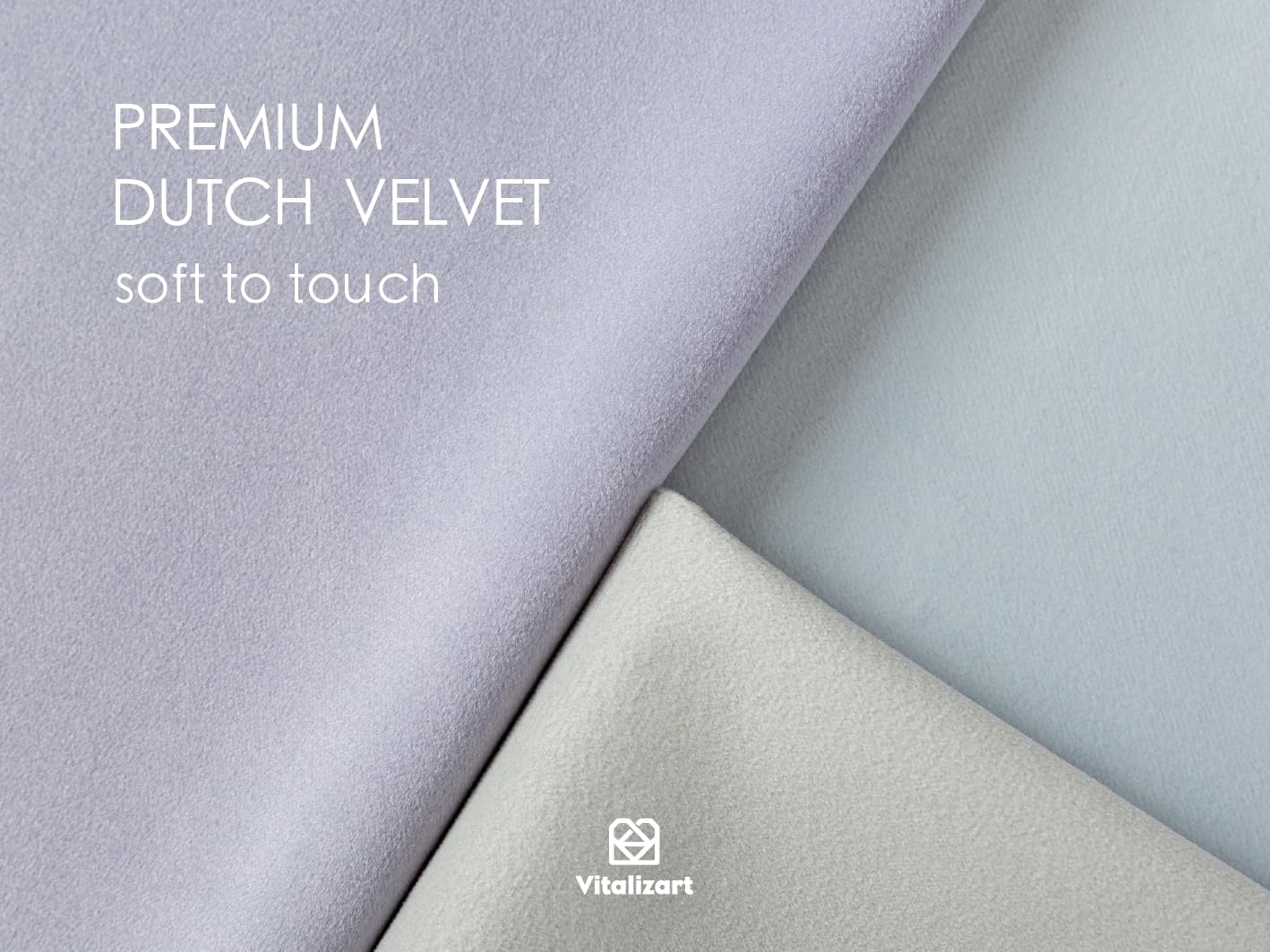 Vitalizart Velvet Ribbon Set 3/8" x 15 Yd Wooden Spool Fabric Trim 3 Rolls * 5 Yd for Christmas Wreath Decoration Handmade Craft Ornaments Gift Wrapping & Bow Making Light Blue Lavender