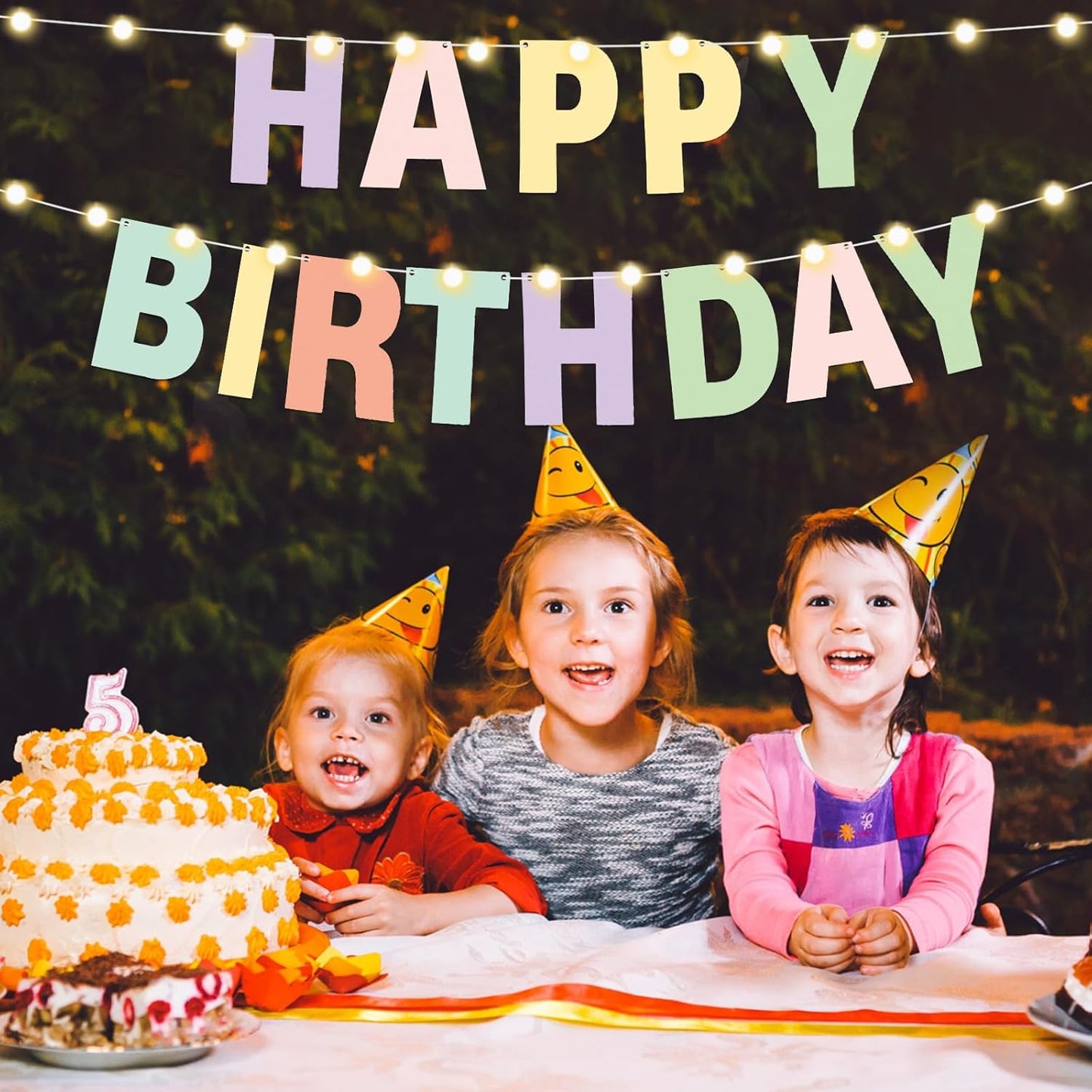 TaoBary 112 Pcs DIY Letter Kit Glitter Customizable Banner Letters Include 107 Letters and Numbers 3 Rope and 2 Needles for Birthday Halloween Christmas Wedding Valentine Party Decor(Macaron Color)