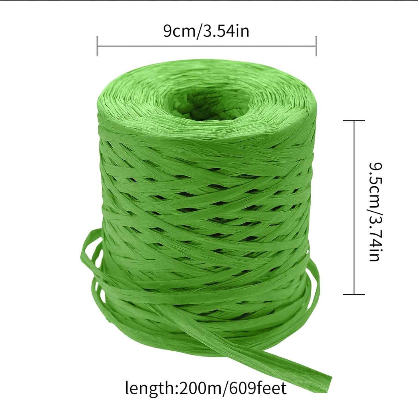 Creatrill 218 Yards Raffia Paper Craft Ribbon Packing Paper Twine, 1/4 Inch by 218 Yards