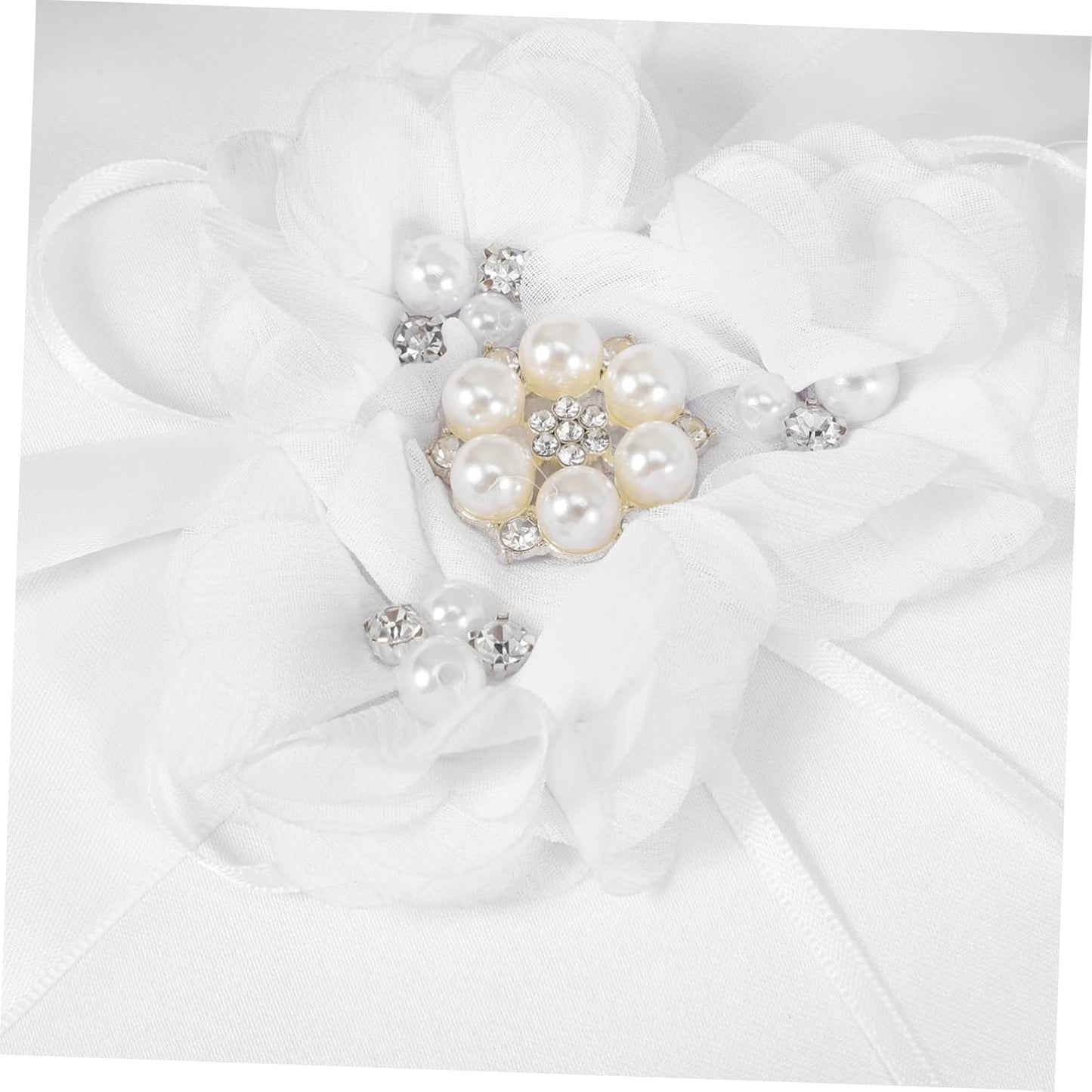 Decorative Pillows Pearl Ring Ring Pillow Wedding Ring Bearer Pillow Set 20x20cm Ring Pillow for Wedding Party Ceremony Decorative Throw Pillows Ring Bearer Pillows