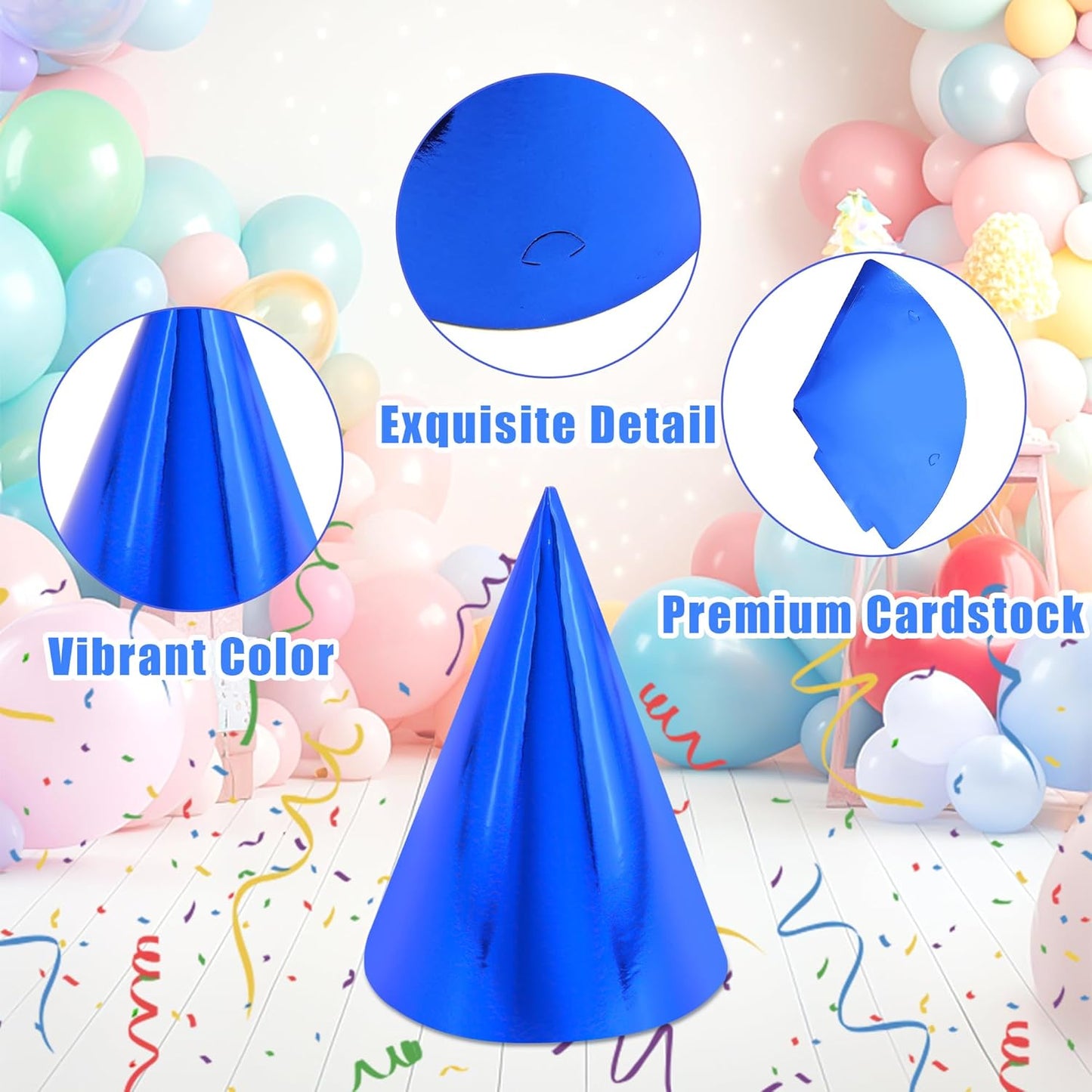 CANREVEL 12 PCS Party Hats for Kids and Adults, Party Headwear, Happy Birthday Hats, Birthday Party Decorations