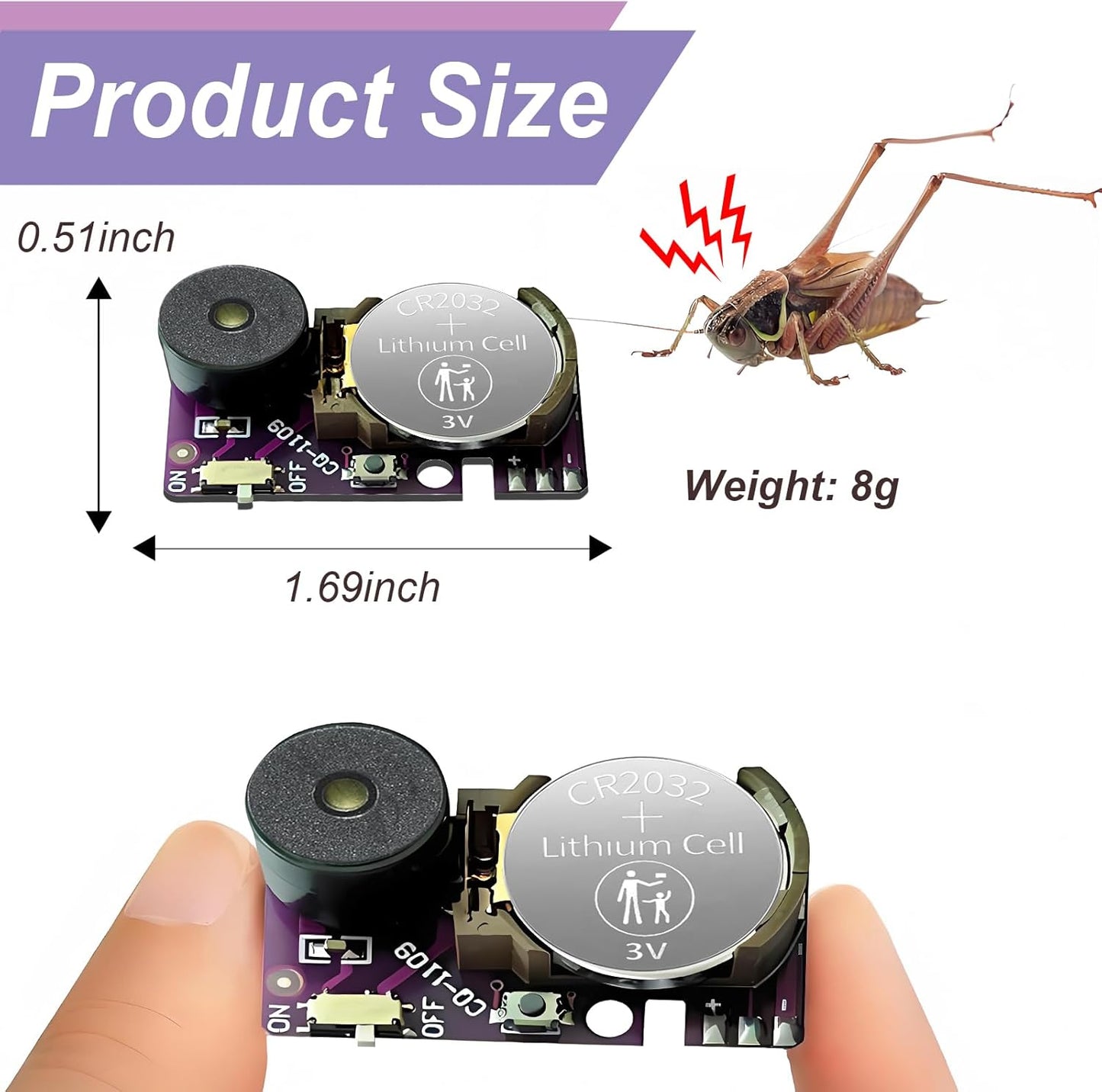 Cricket Noise Maker Prank (6PCS) - Stealth Hidden Beeping Gag Kit with Long-Lasting Battery, Multi-Sound Prank Devices for Office Pranks, Home, Car & April Fools Day Gifts for Adults