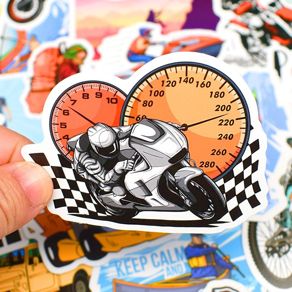 QTL Sport Stickers for Teens Kids Sport Stickers for Water Bottle Skateboard Laptop Waterproof Vinyl Packs 50Pcs