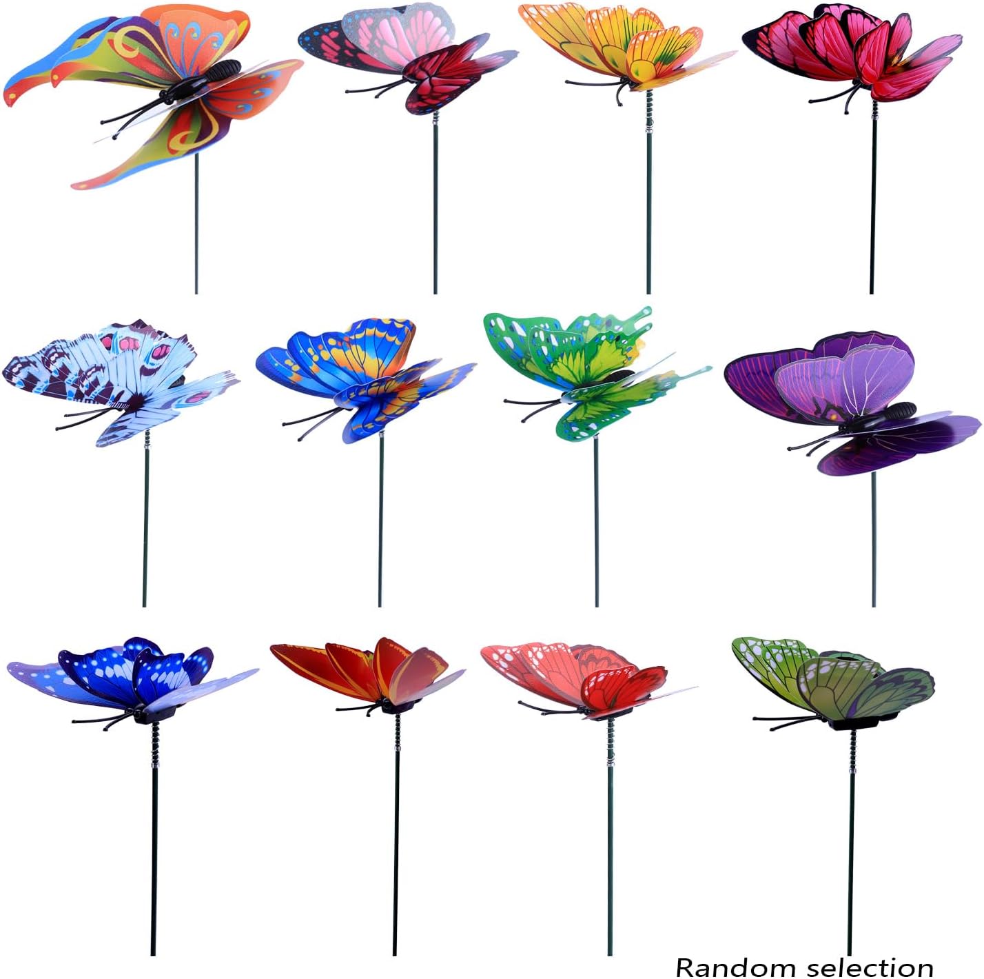 AIPRIDY 252 Pcs DIY Fairy Wand Garden Stakes Kit,Multiple Color Scheme European Beads Crystal Diamond Tops and 12 or 10 Inch Threaded Rods,Stainless Steel Stakes with Diamond Toppe(Fairy Tale)