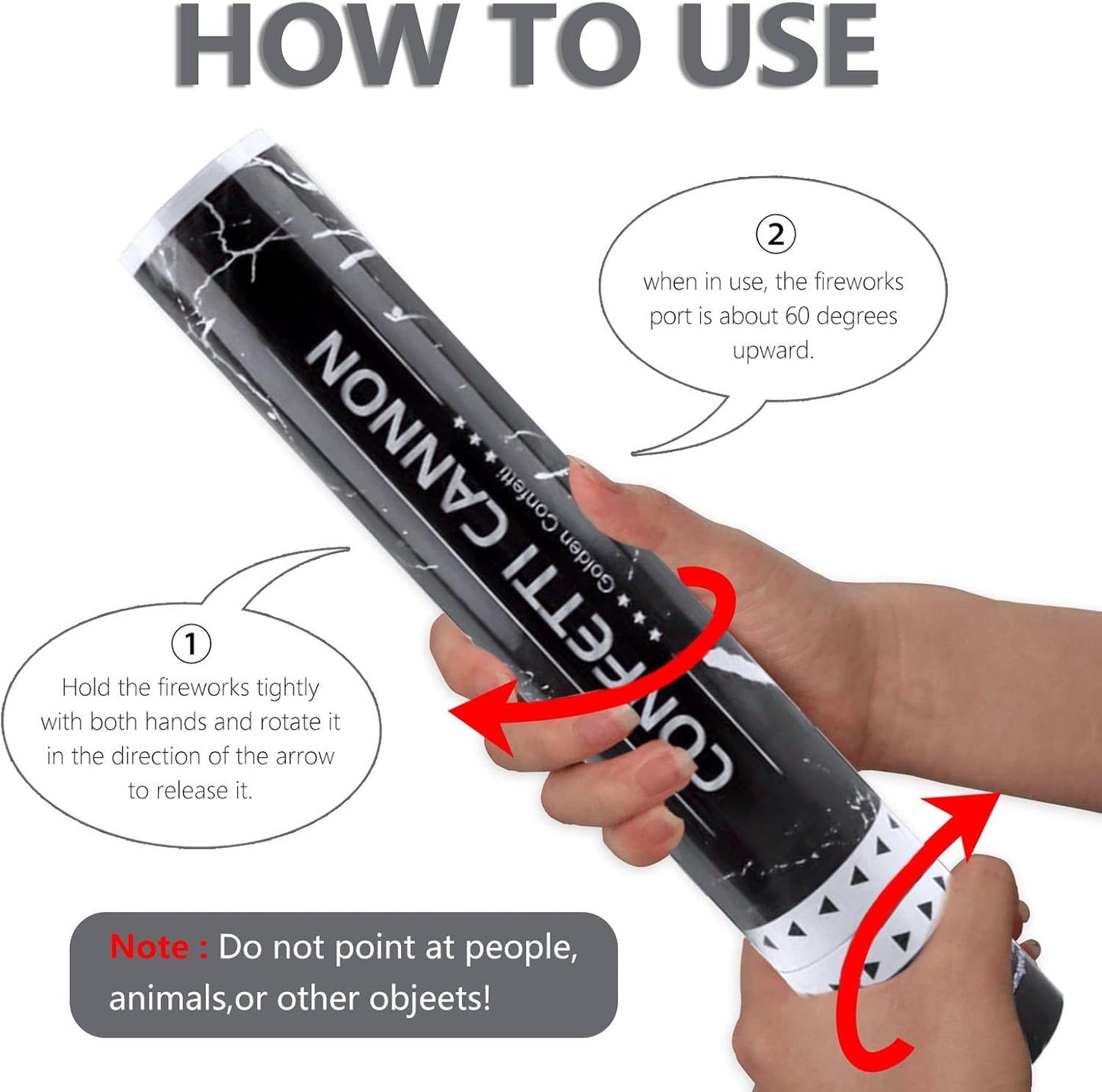 6 Pack Silver Confetti Poppers, 12 Inch Confetti Cannon Party Poppers Shooters for Birthday, Wedding, Graduation, Anniversary, Parties, Christmas, New Year's Eve