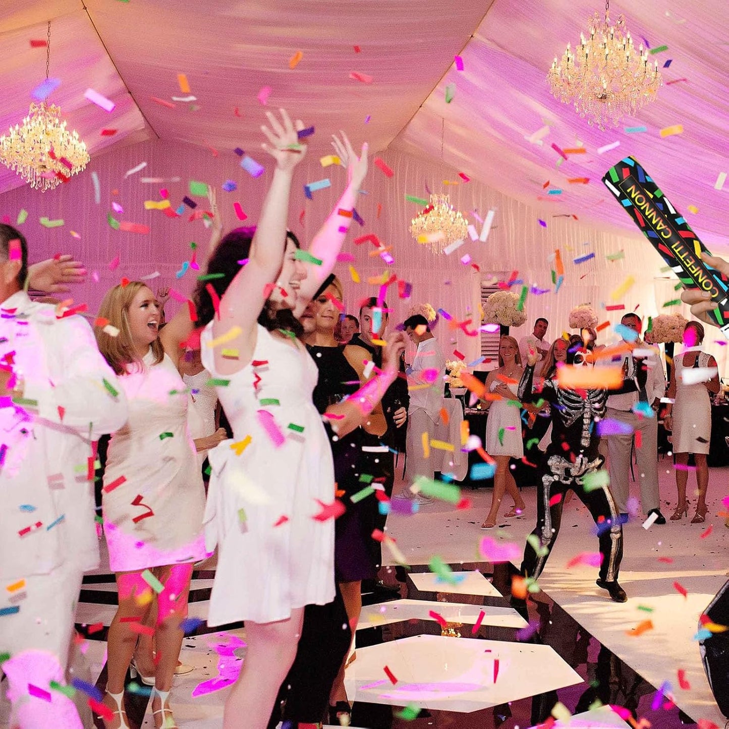 6 Pack Colorful Confetti Poppers, 12 Inch Biodegradable Confetti Cannon Party Poppers Shooters for Birthday, Wedding, Graduation, Anniversary, Parties