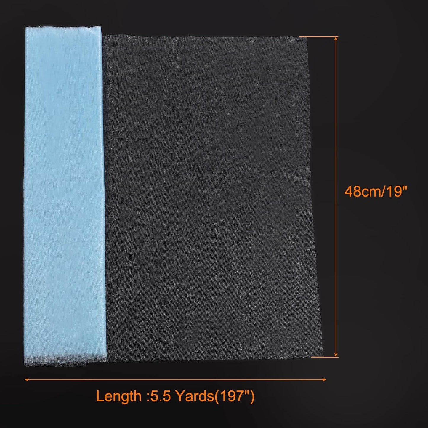 uxcell 19" by 5.5 Yard Tulle Fabric Backdrop Curtains for DIY Tutu Skirt Shower Decor Wedding Crafts Birthday Party Supplies, Light Blue