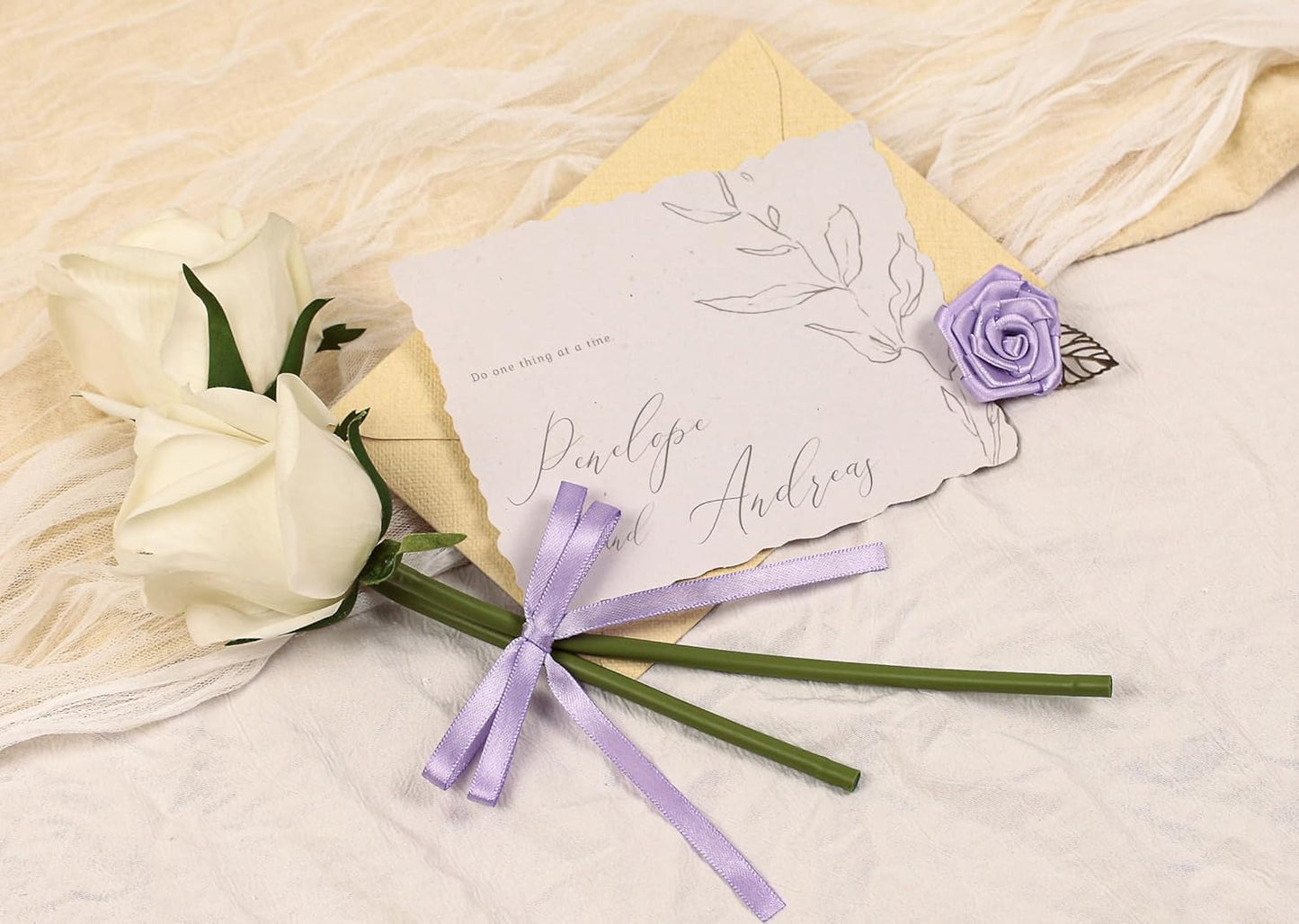 Lavender Satin Ribbon 1/4 inch X Continuous 50 Yards, Single Face Polyester Ribbon Perfect for Gift Wrapping, Flower Bouquet, Wedding Decor, Crafts, Bow Making, Sewing and More