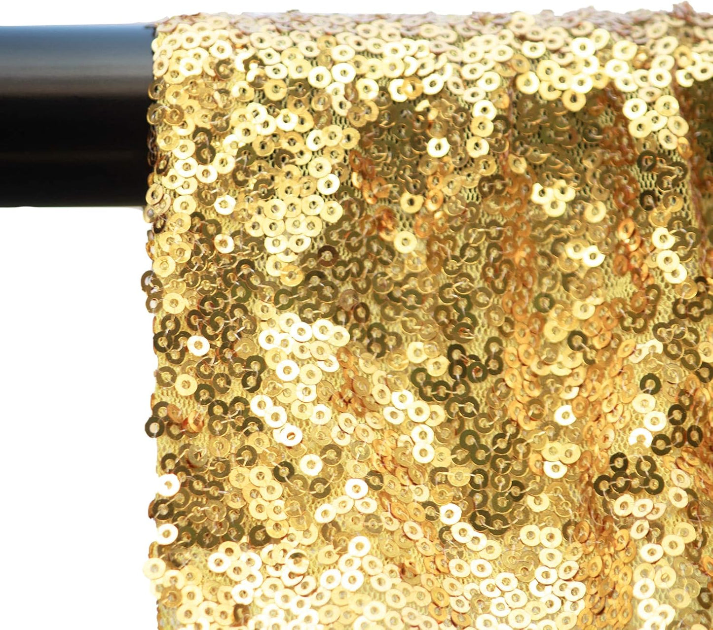 Gold Sequin Backdrop Curtains 4 Panels 2FTx8FT Wedding Photo Backdrop Glitter Birthday Bridal Party Curtains Sparkle Background Drapes Parties Decor Curtains